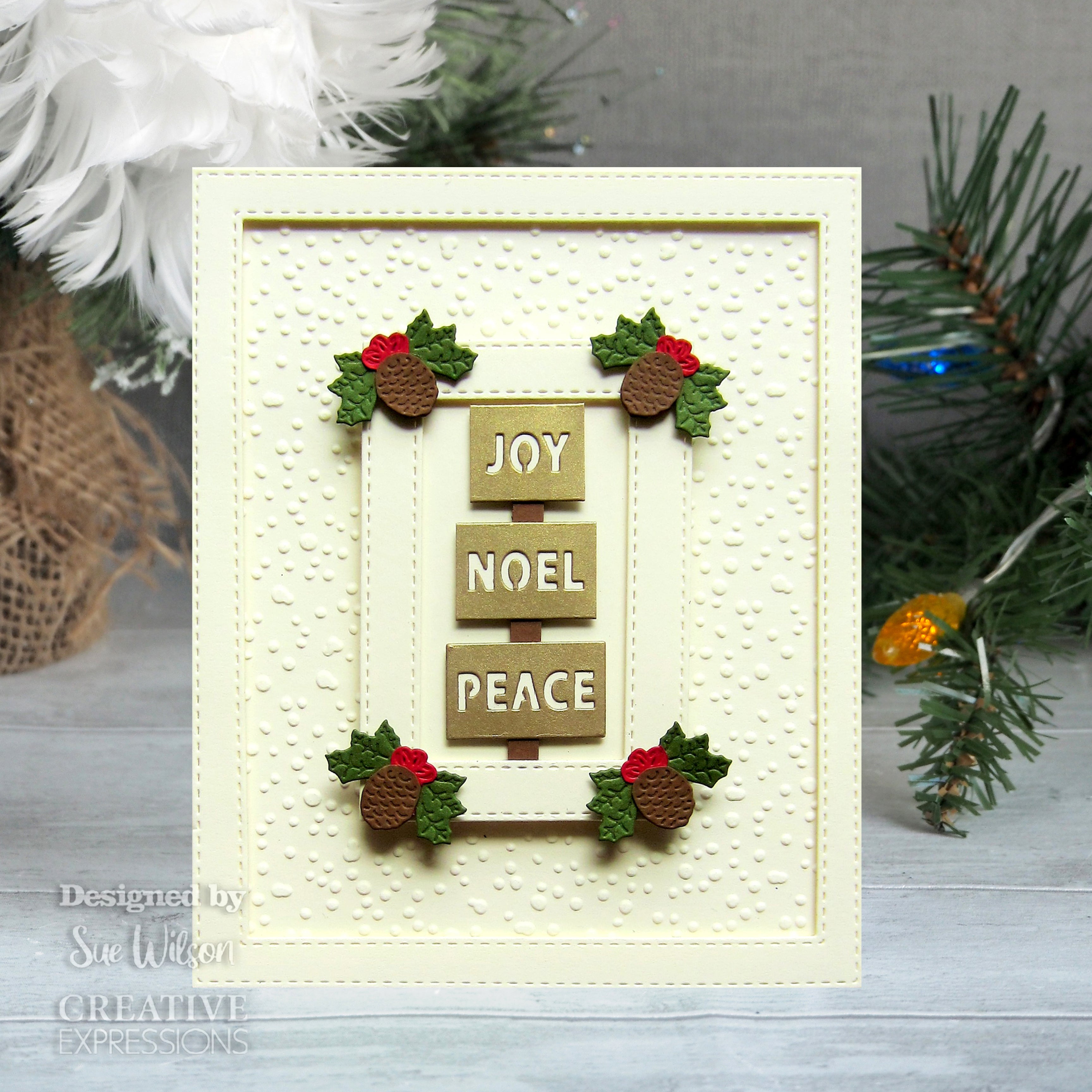 Creative Expressions Sue Wilson Festive Panel Sentiments Craft Die