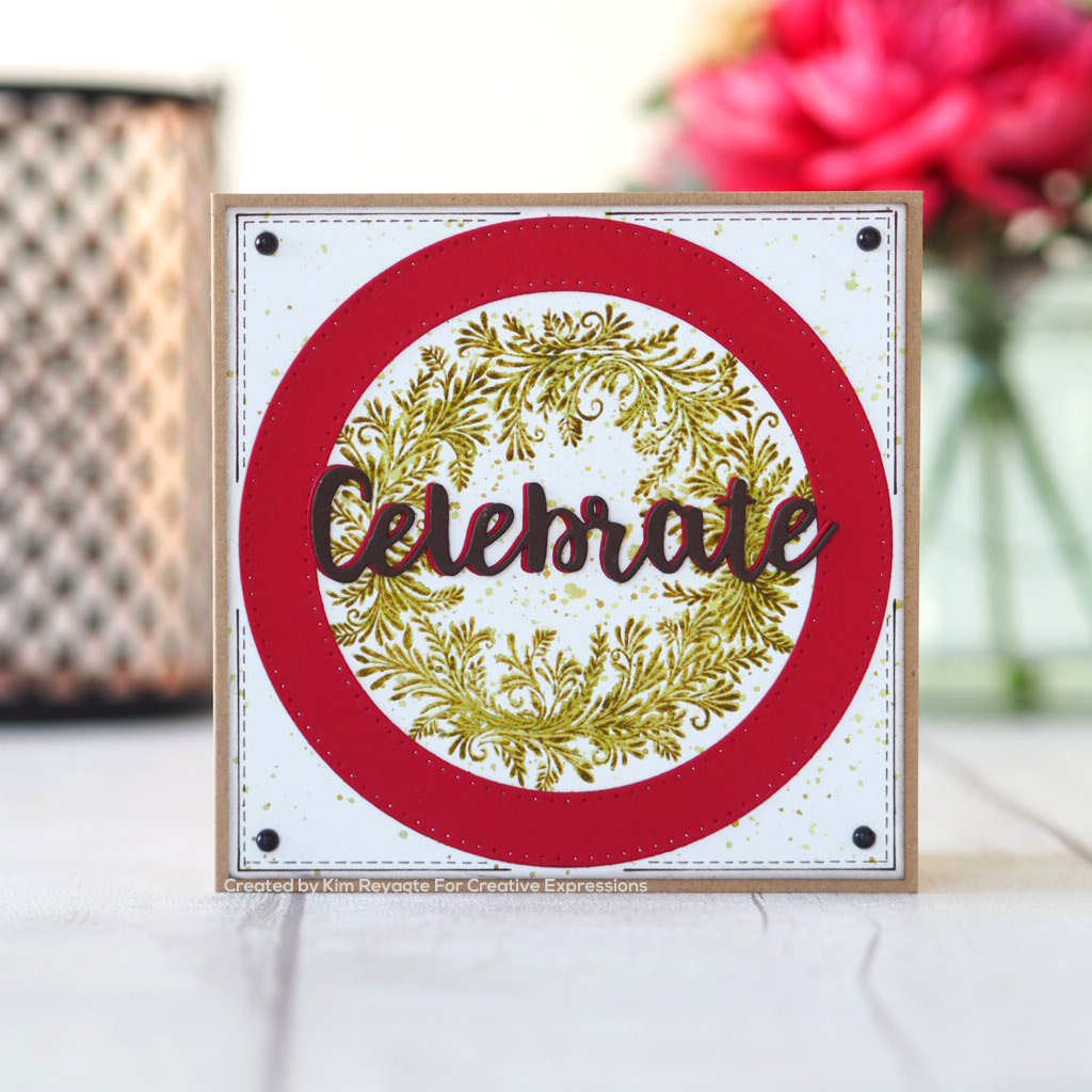 Designer Boutique Collection Floral Crown Pre Cut Rubber Stamp