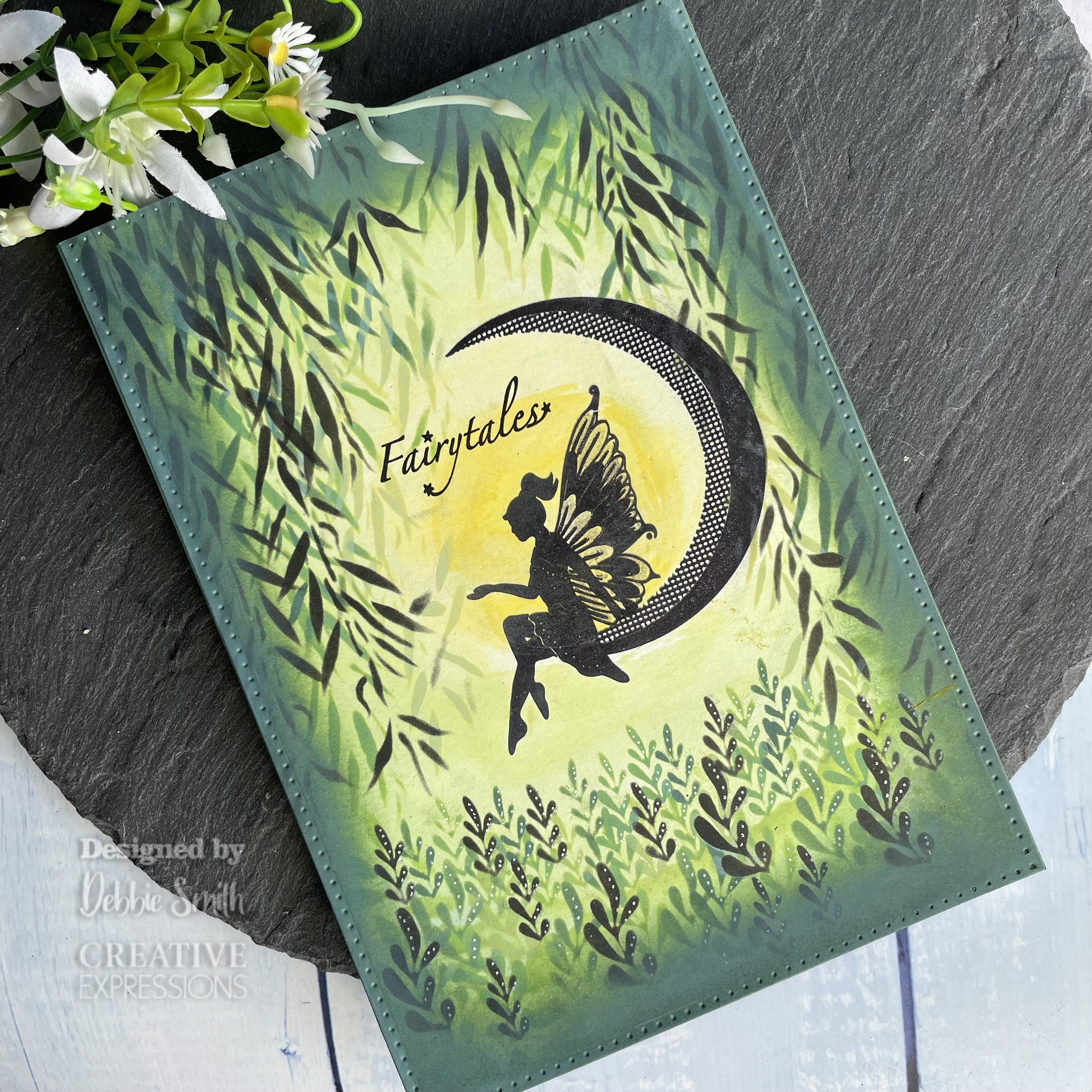Creative Expressions Leafy Swirls DL Stencil
