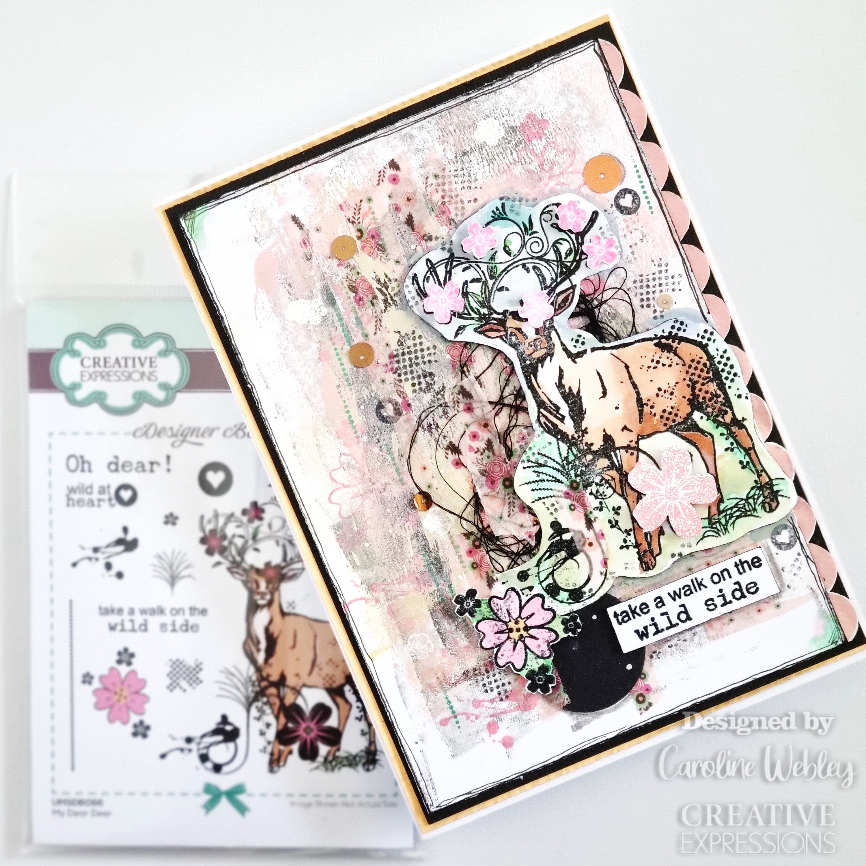 Creative Expressions Designer Boutique Woodland Walk Collection My Dear Deer A6 Clear Stamp Set