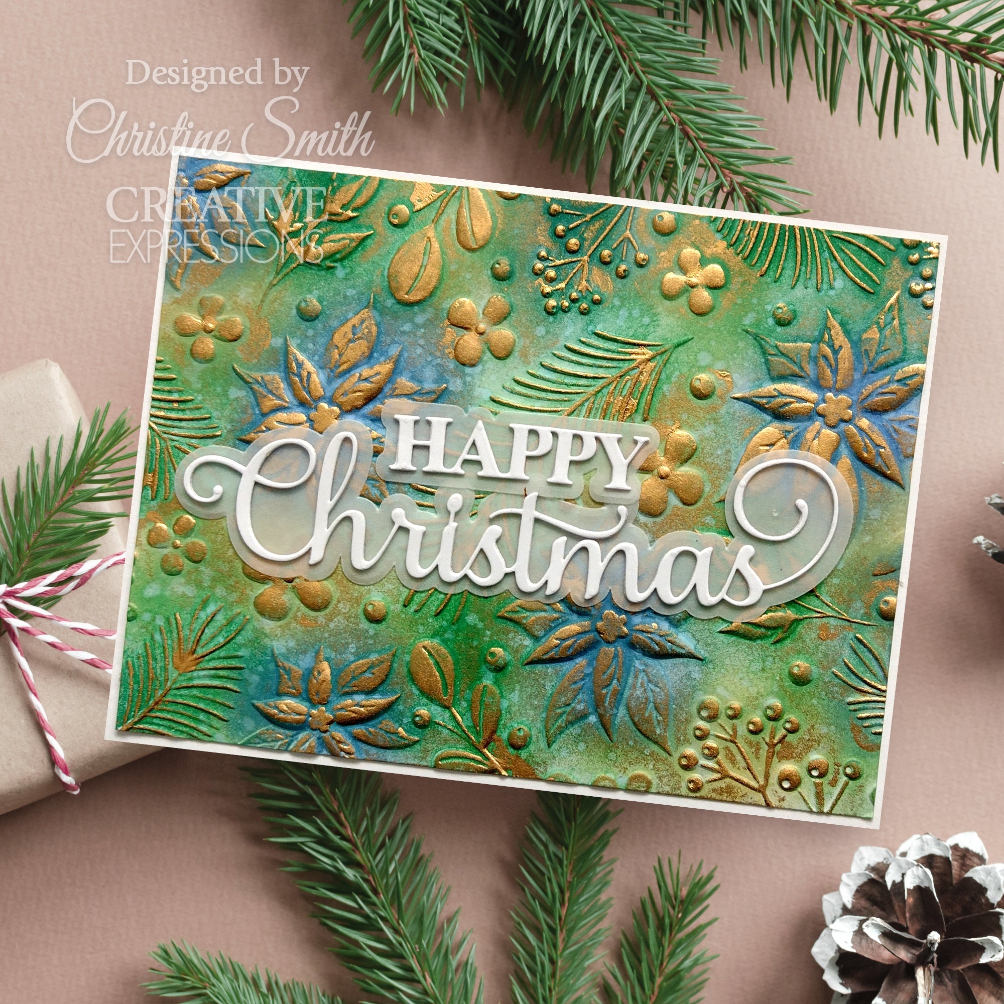 Creative Expressions Nature's Christmas 5 in x 7 in 3D Embossing Folder