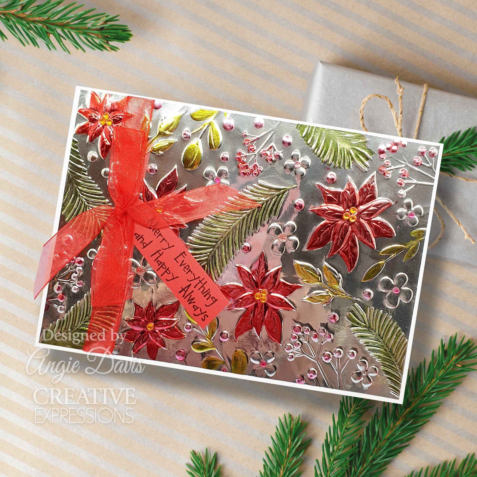 Creative Expressions Nature's Christmas 5 in x 7 in 3D Embossing Folder