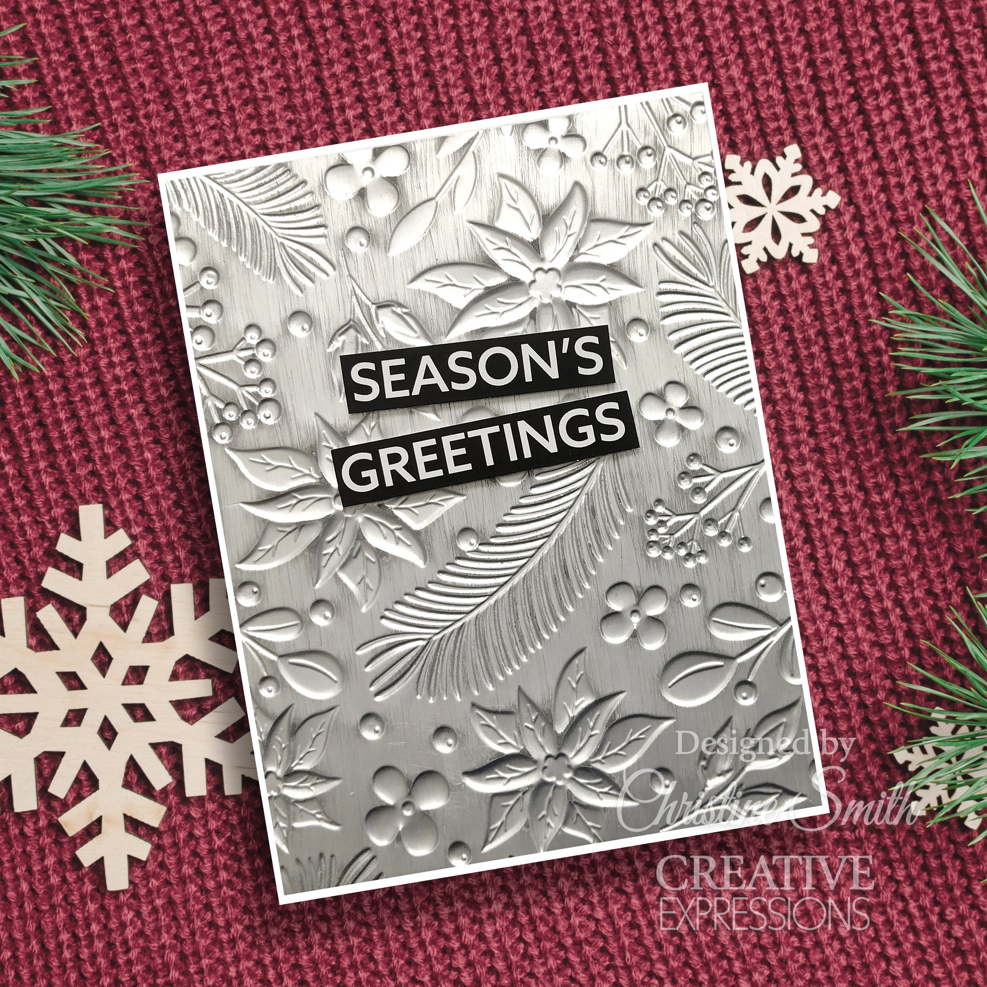 Creative Expressions Nature's Christmas 5 in x 7 in 3D Embossing Folder