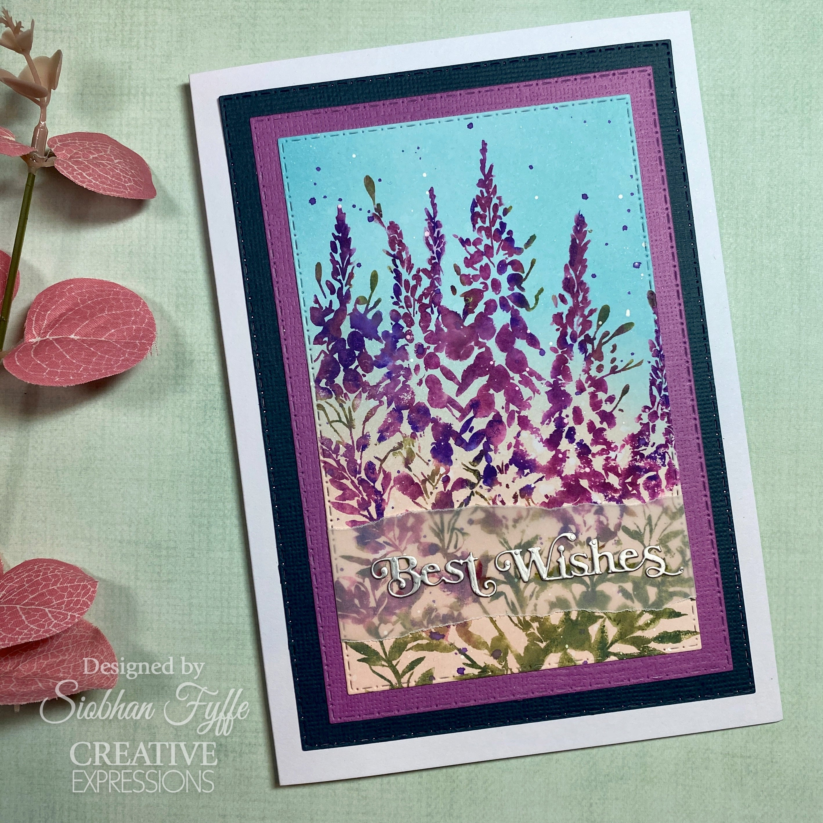 Creative Expressions Foxglove Garden 4 in x 6 in Pre Cut Rubber Stamp