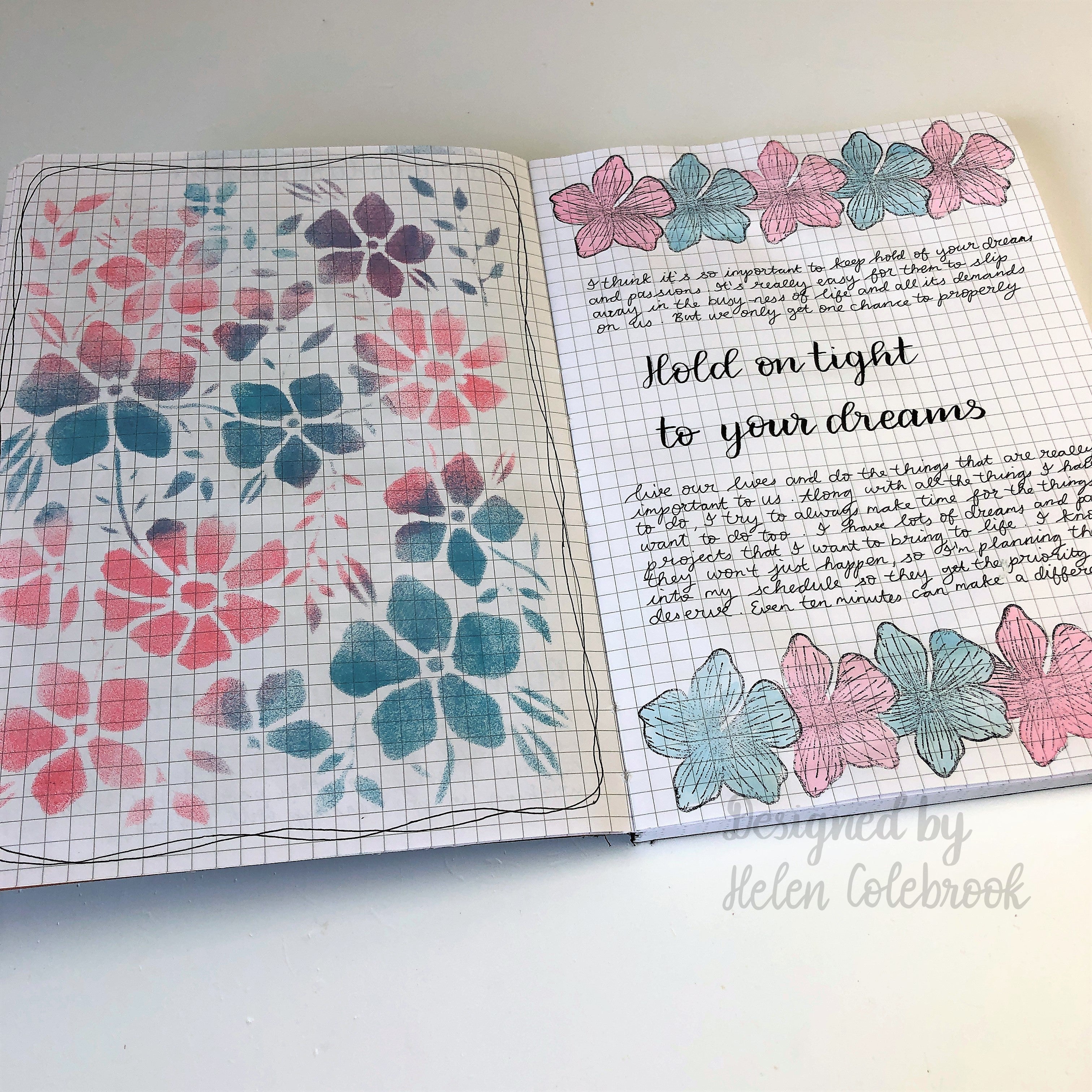 Creative Expressions Helen Colebrook Floral Daydream 7 in x 5 in Stencil