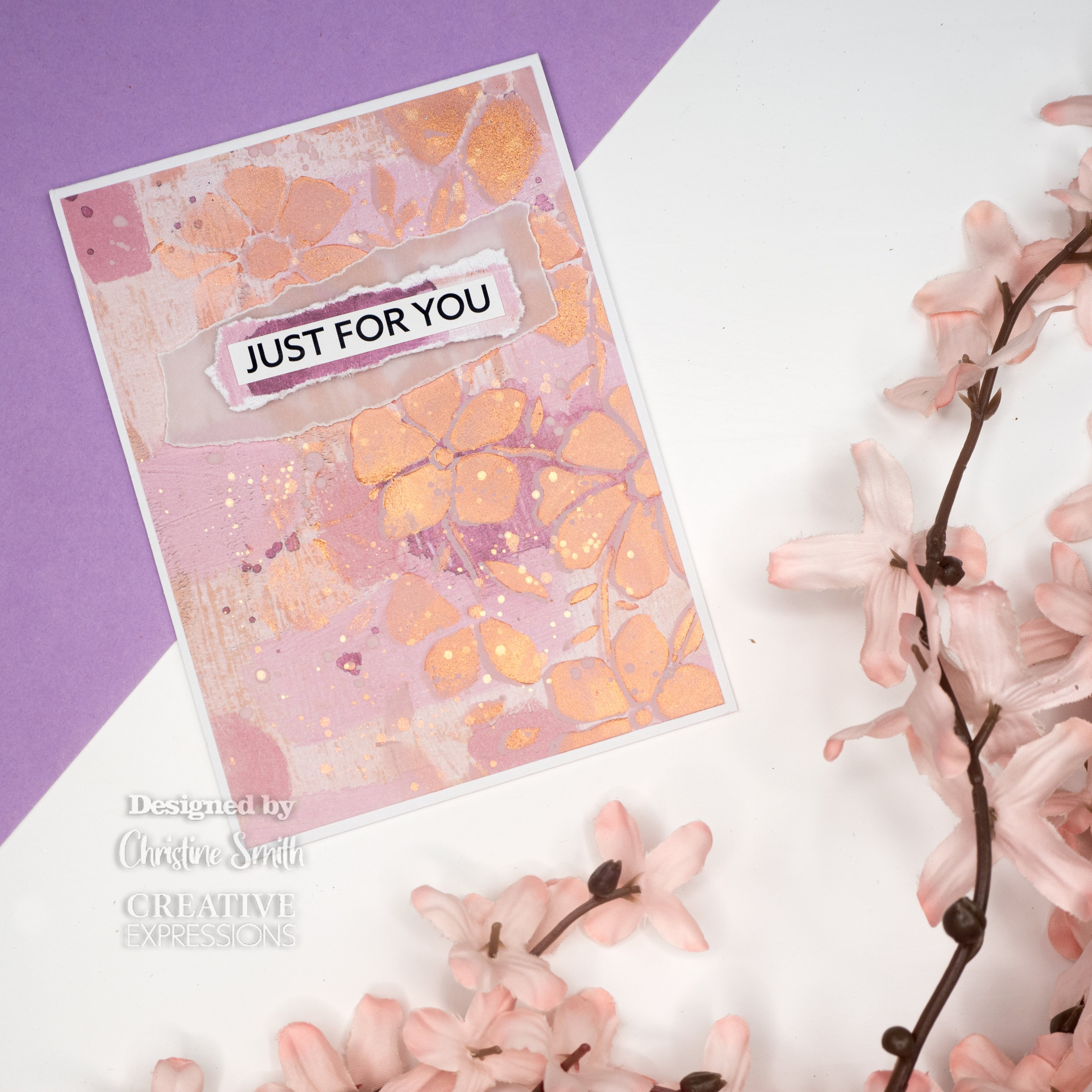 Creative Expressions Helen Colebrook Floral Daydream 7 in x 5 in Stencil