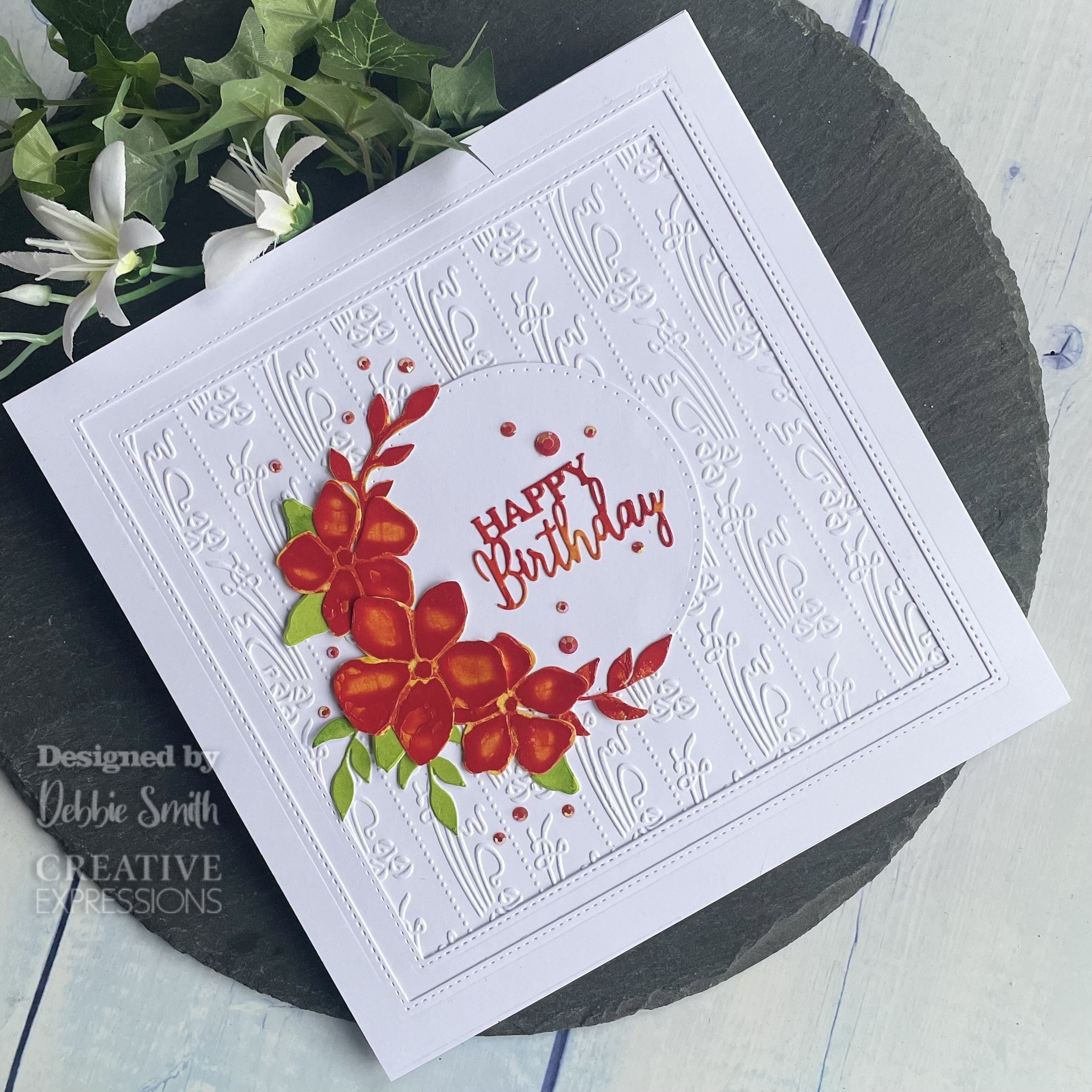 Creative Expressions Helen Colebrook Floral Daydream 7 in x 5 in Stencil