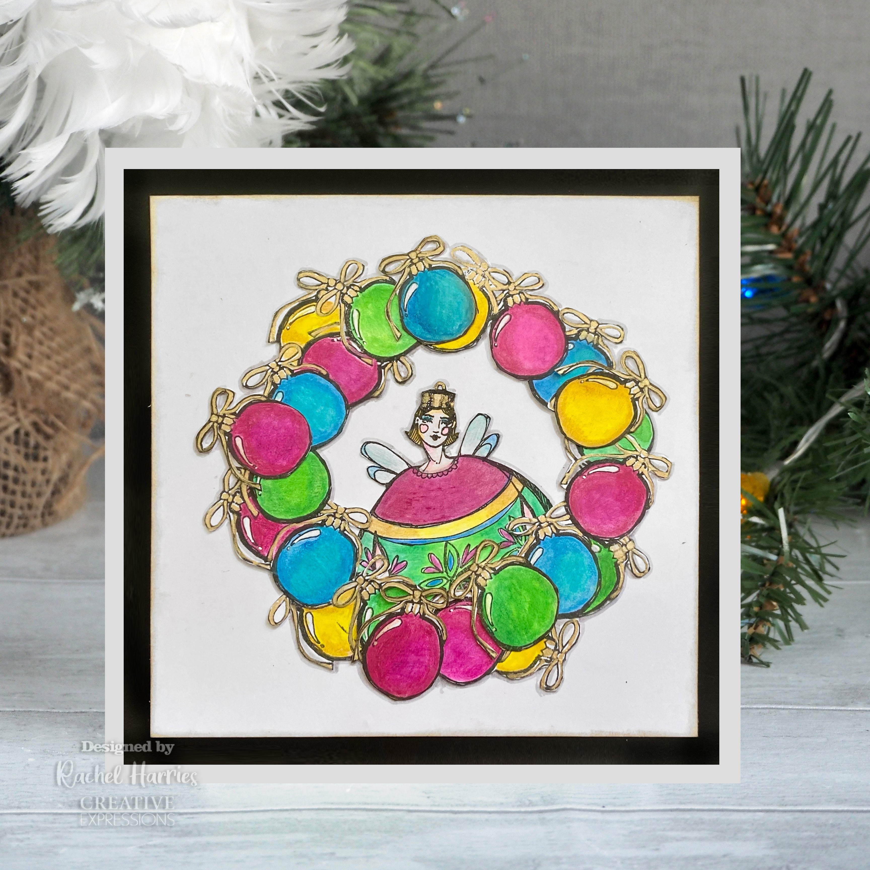 Creative Expressions Jane Davenport Bauble Fairy 6 in x 4 in Clear Stamp Set