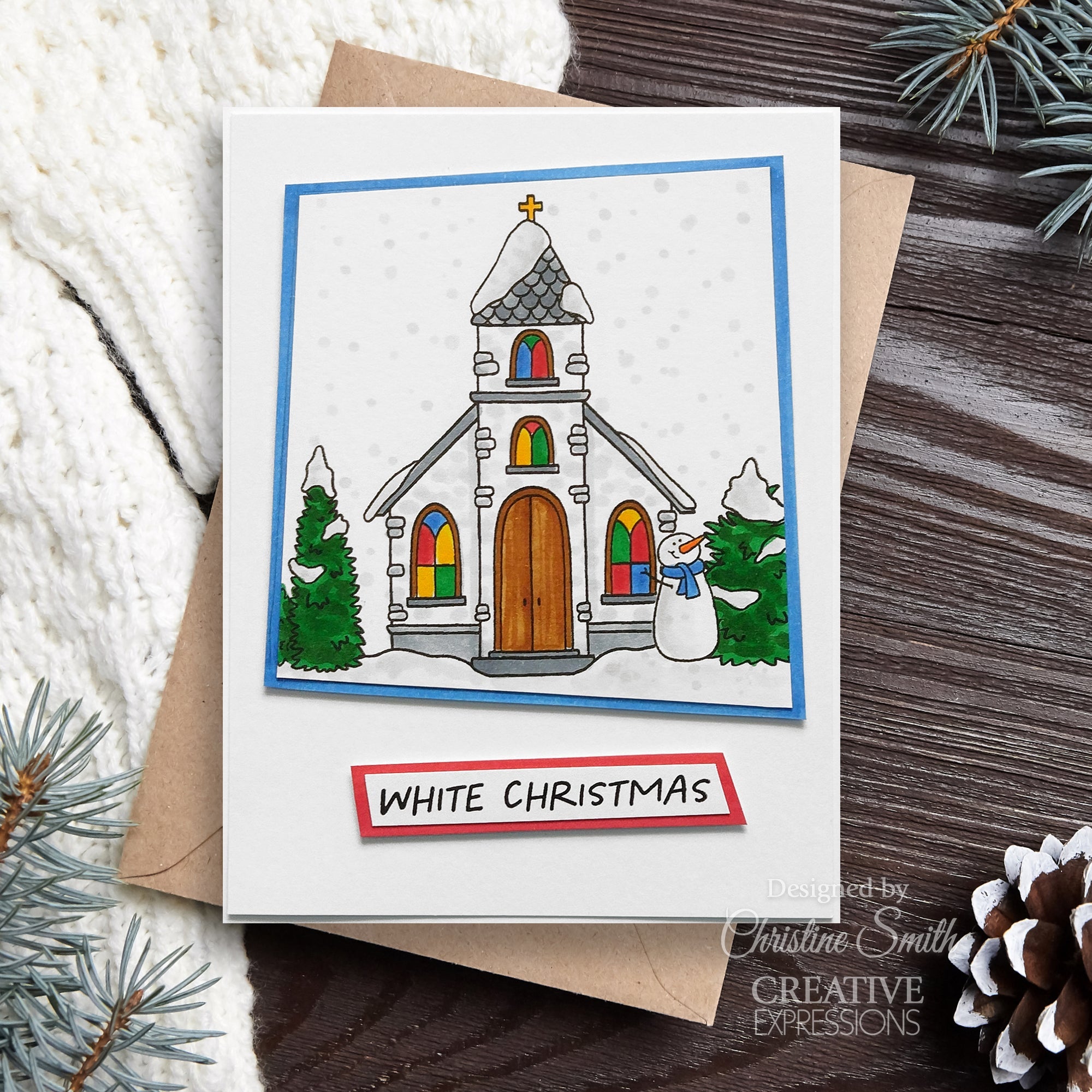 Creative Expressions Jane's Doodles White Christmas 6 in x 8 in Clear Stamp Set