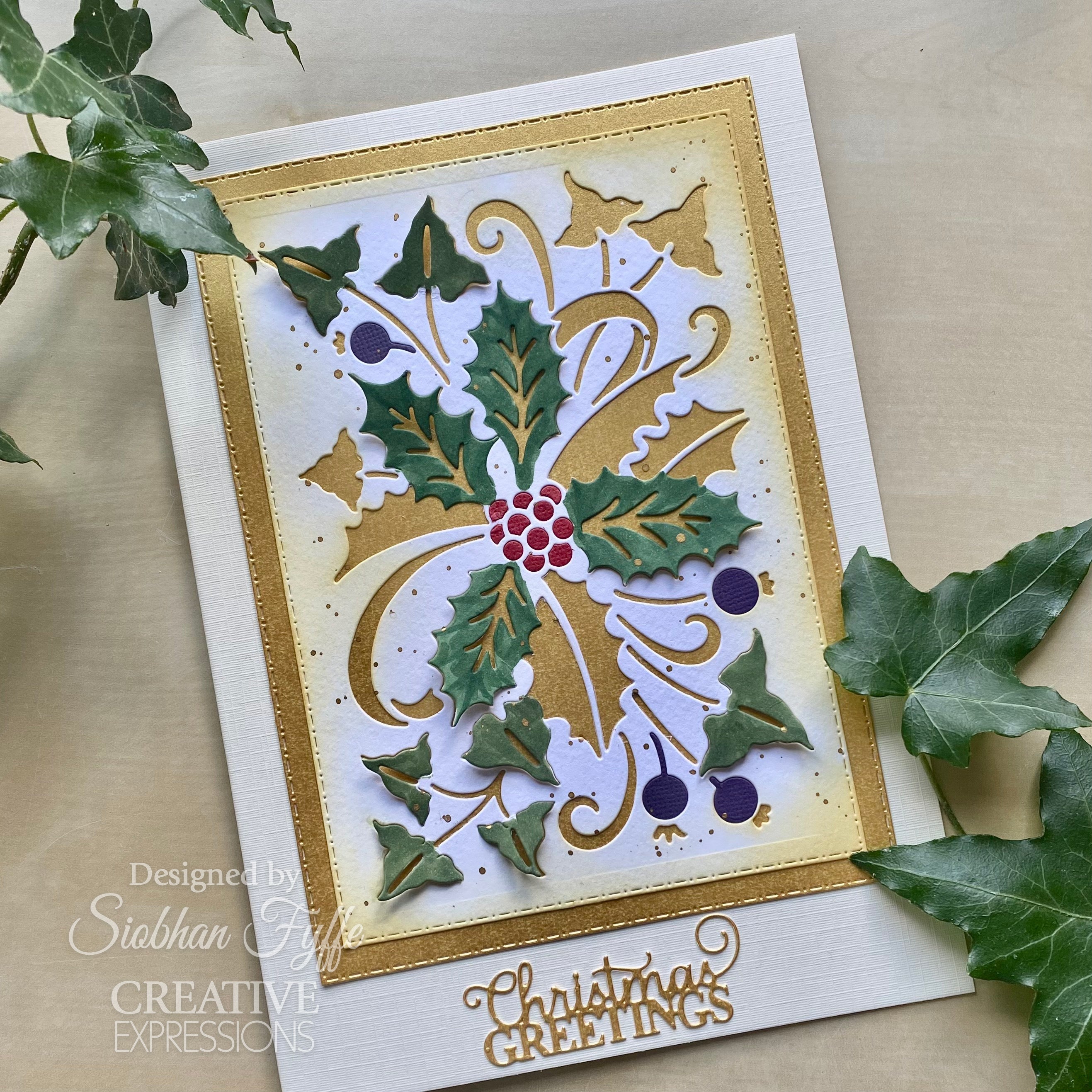 Creative Expressions Paper Cuts Cut & Lift Collection Holly Berries Craft Die