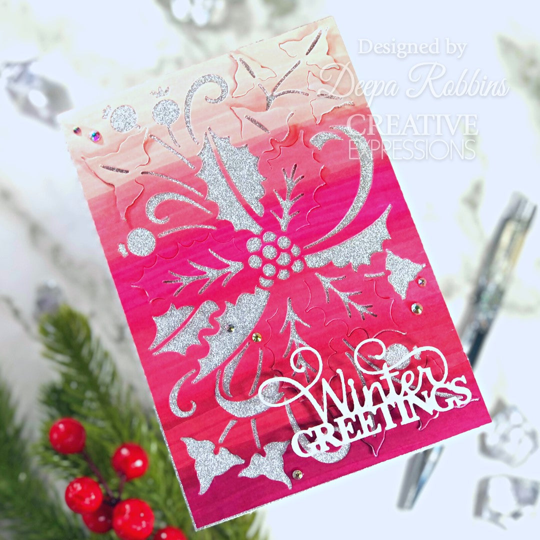 Creative Expressions Paper Cuts Cut & Lift Collection Holly Berries Craft Die