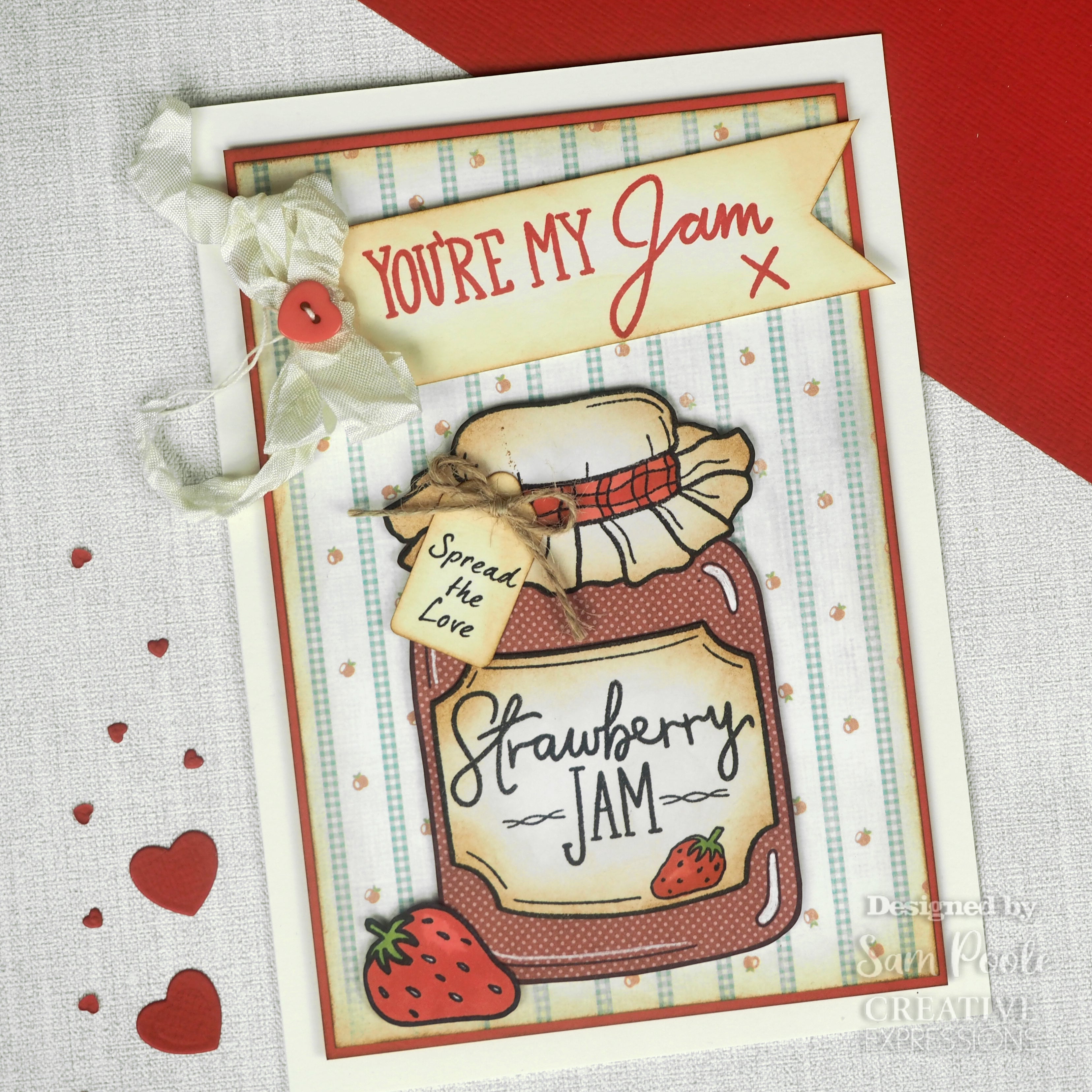 Creative Expressions Sam Poole Spread The Love 6 in x 4 in Clear Stamp Set