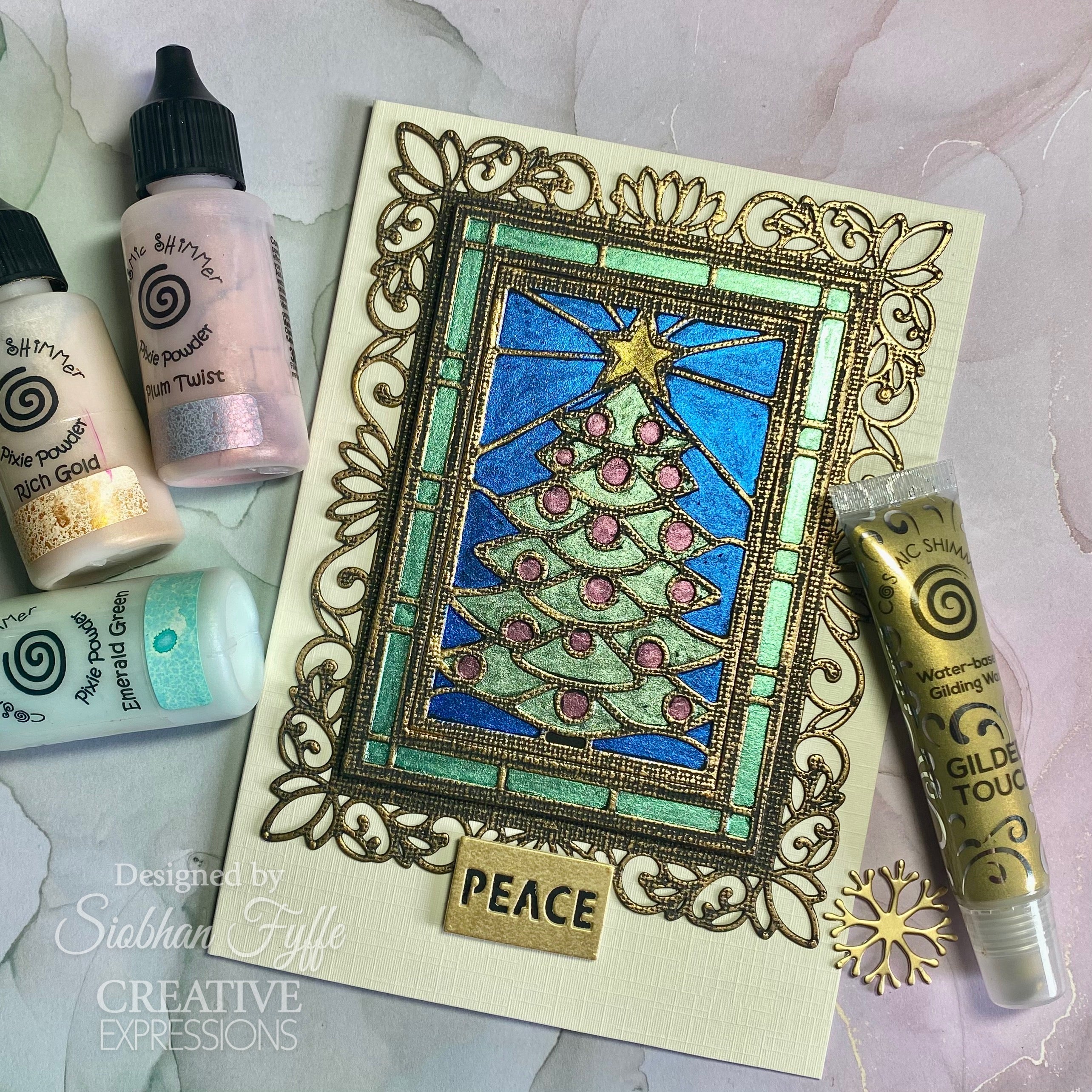 Creative Expressions Sue Wilson Festive Stained Glass Christmas Tree Craft Die