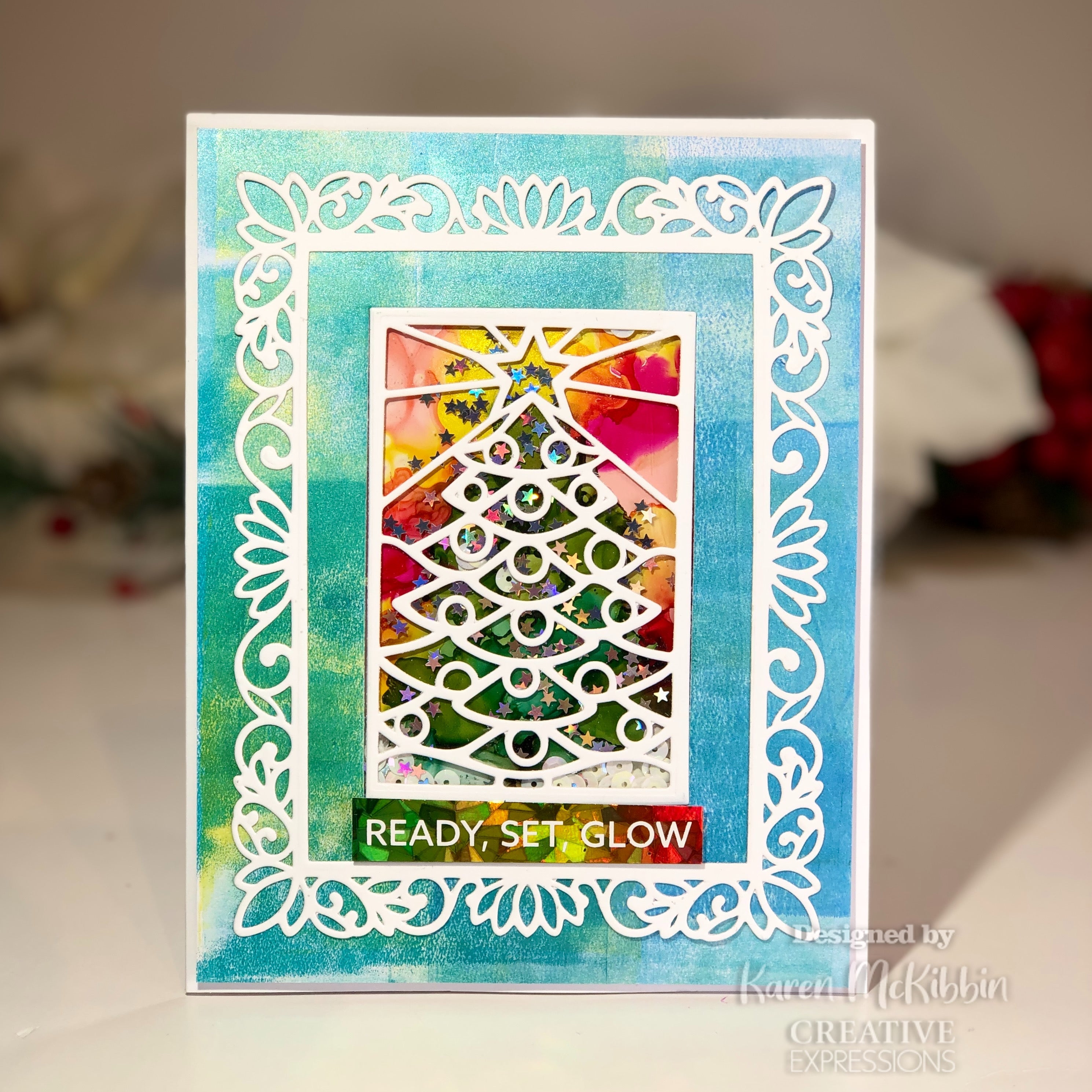 Creative Expressions Sue Wilson Festive Stained Glass Christmas Tree Craft Die