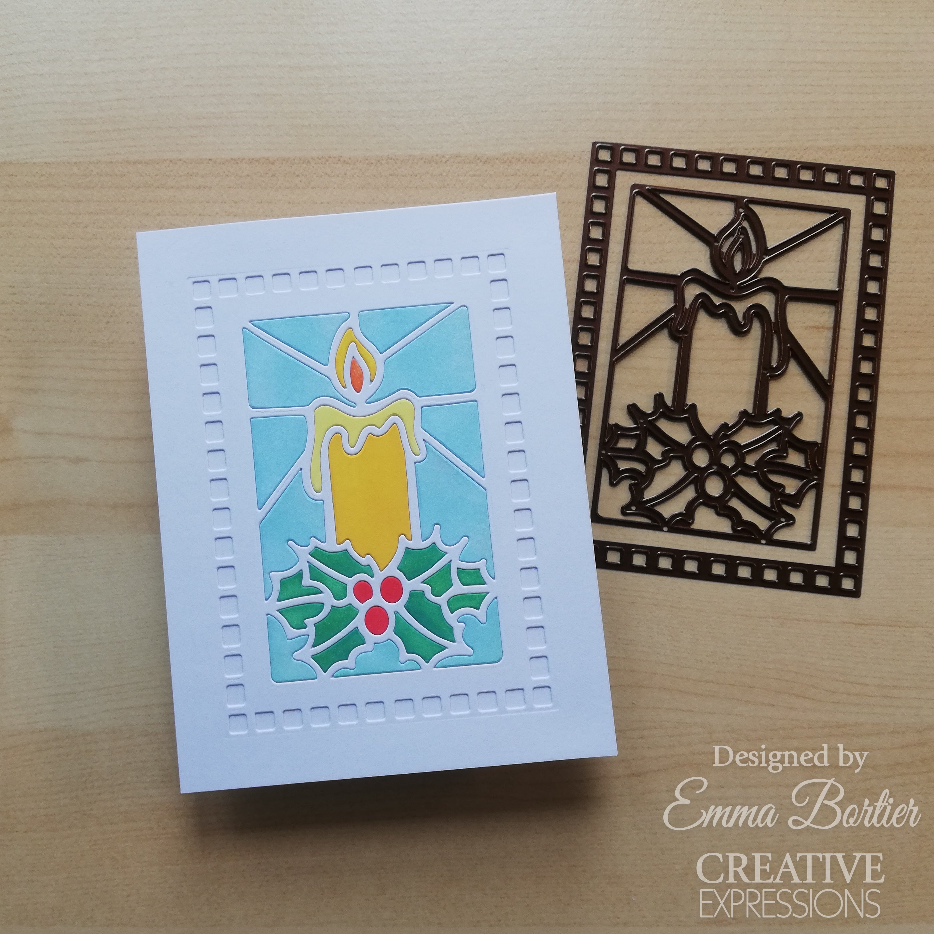 Creative Expressions Sue Wilson Festive Stained Glass Candle Craft Die