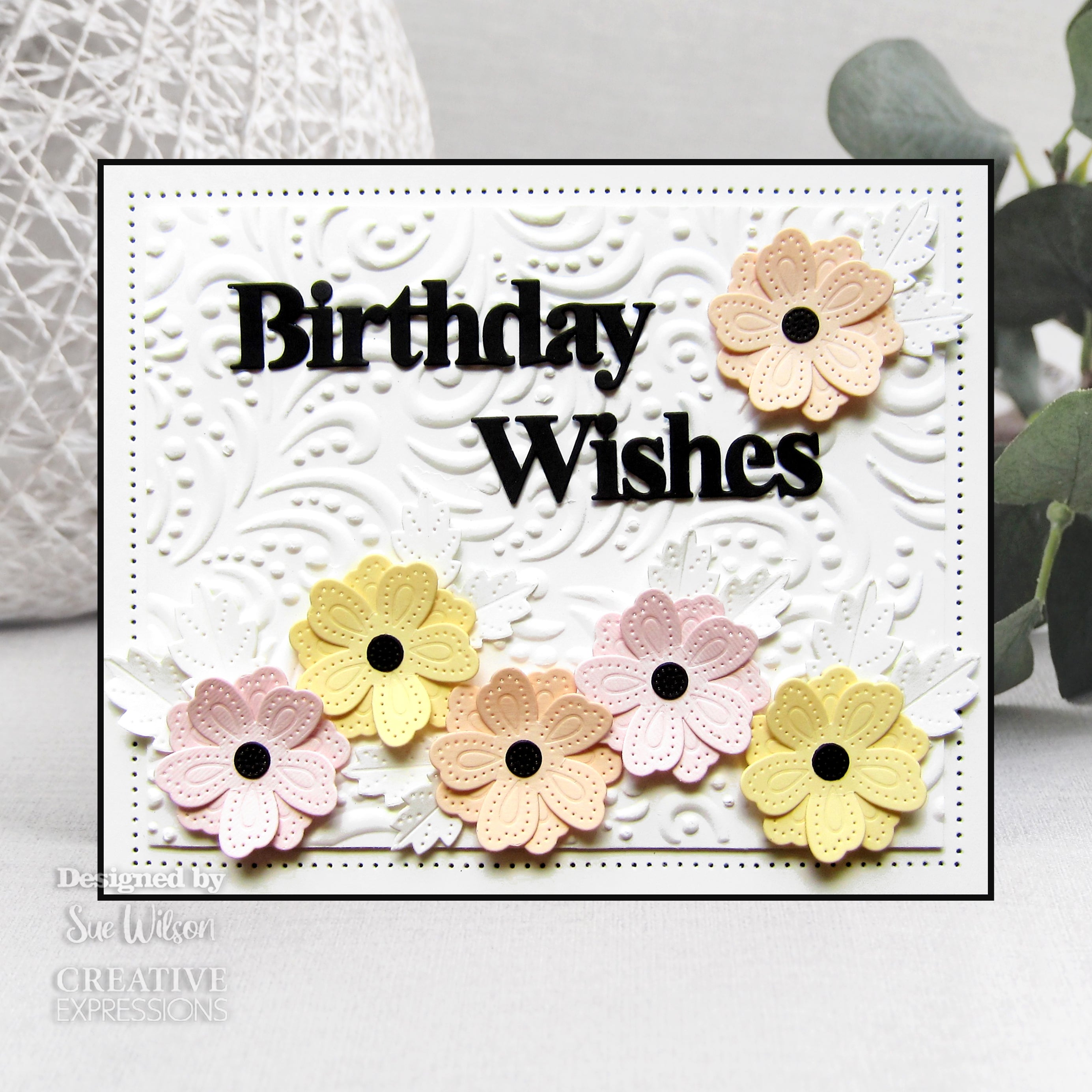 Creative Expressions Sue Wilson Block Sentiments Birthday Wishes Craft Die