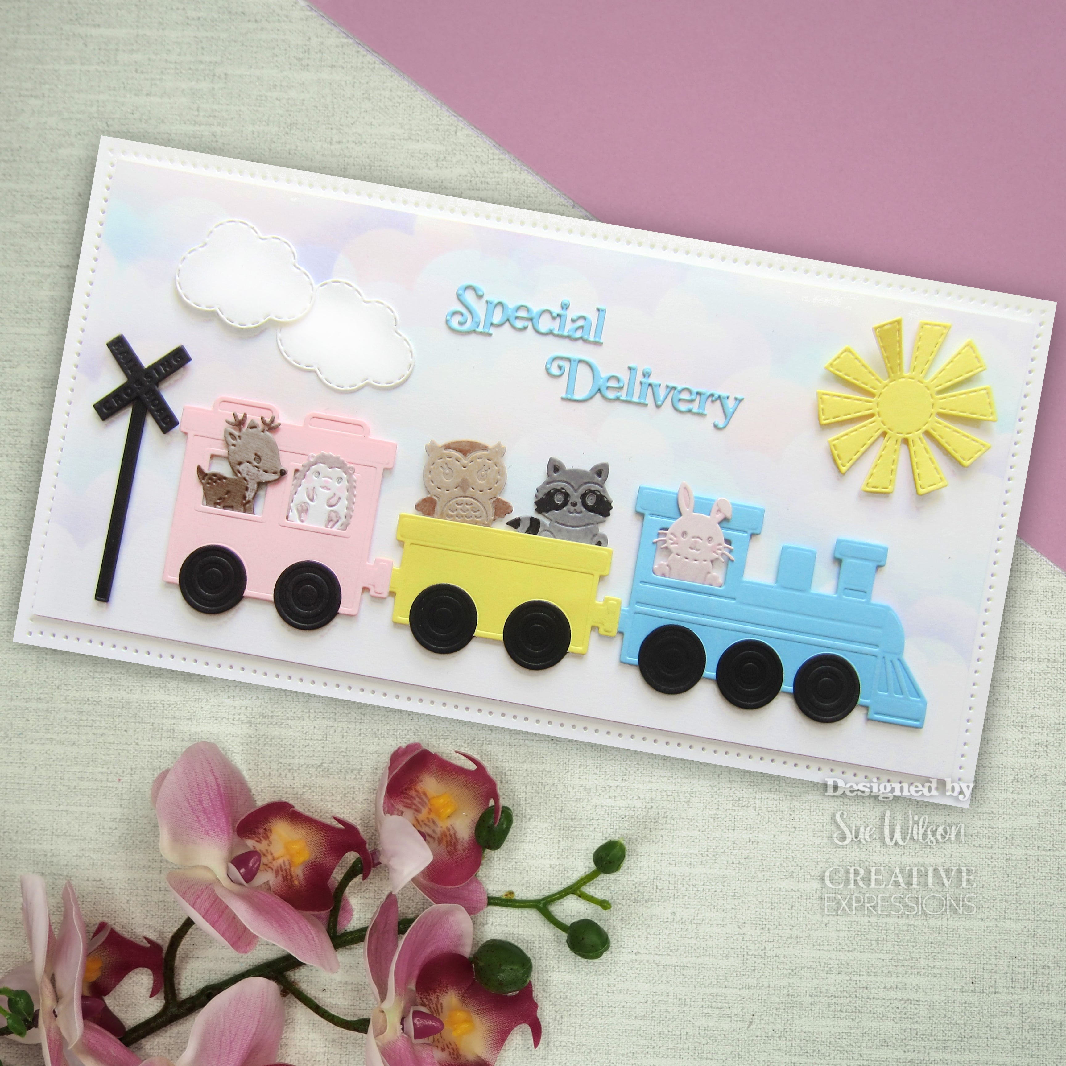 Creative Expressions Sue Wilson Mini Shadowed Sentiments Special Delivery Craft Die