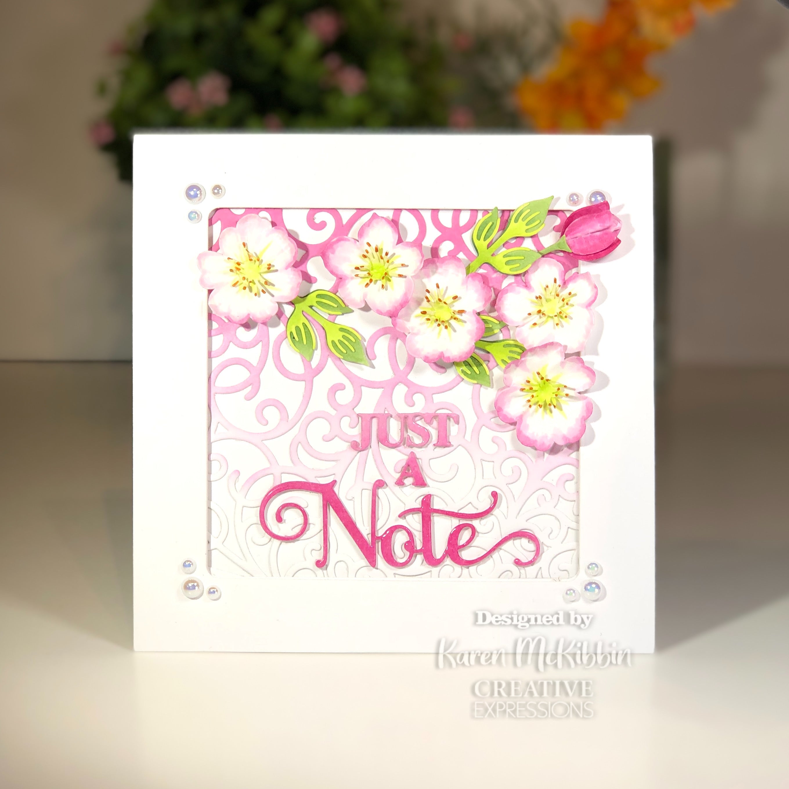 Creative Expressions Sue Wilson Noble Shadowed Sentiment Just A Note Craft Die