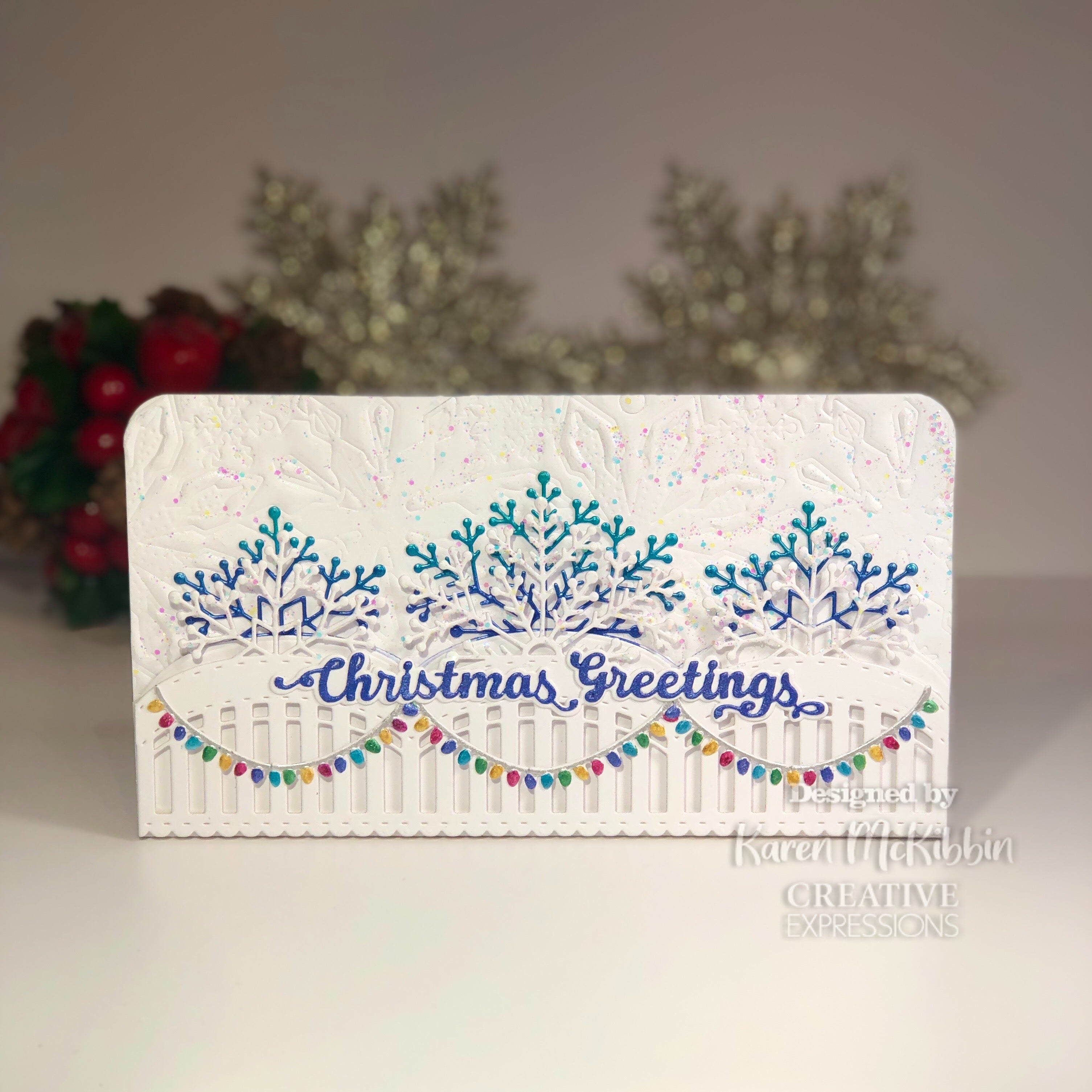 Creative Expressions Sue Wilson Festive Shadowed Sentiments Christmas Greetings Craft Die