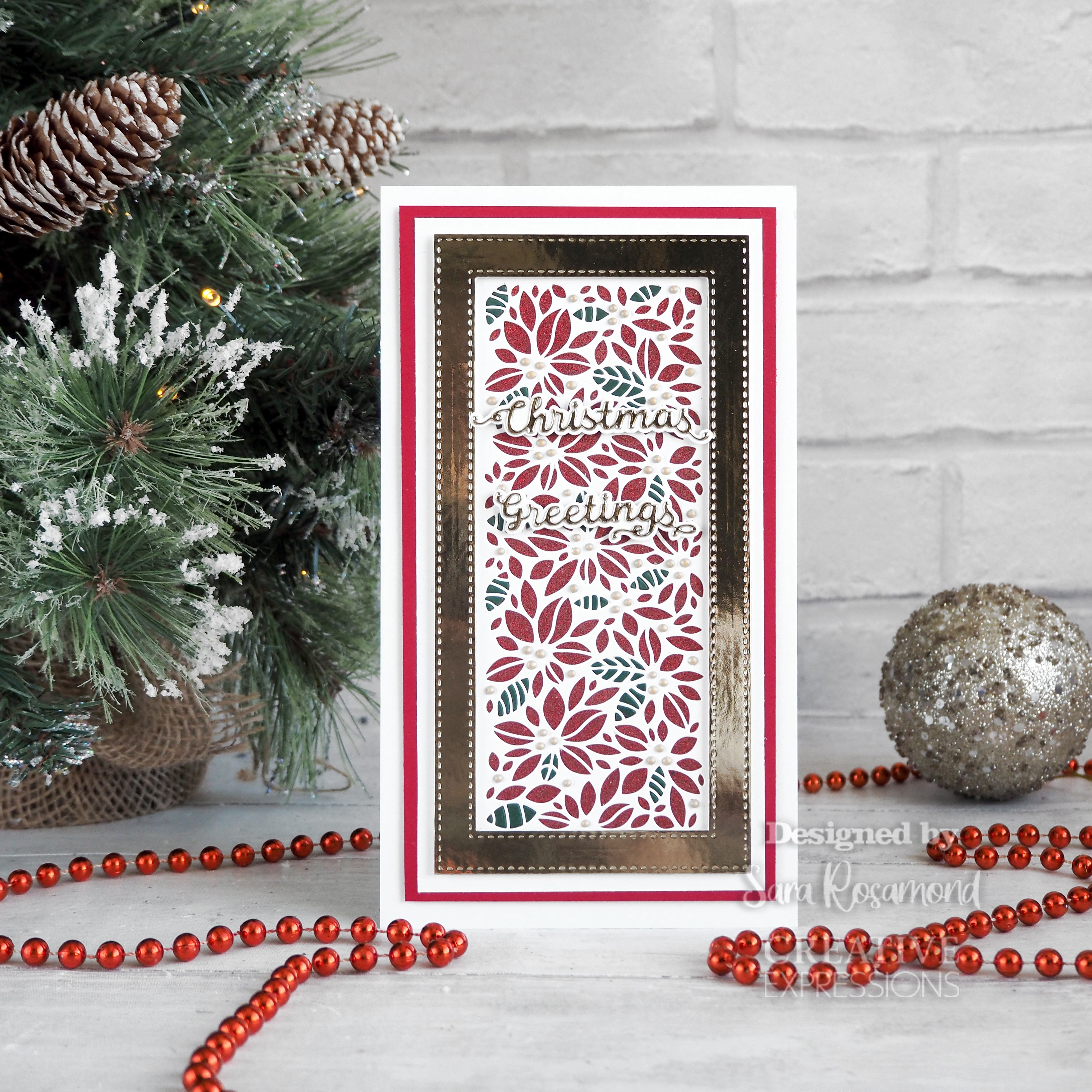 Creative Expressions Sue Wilson Festive Shadowed Sentiments Christmas Greetings Craft Die