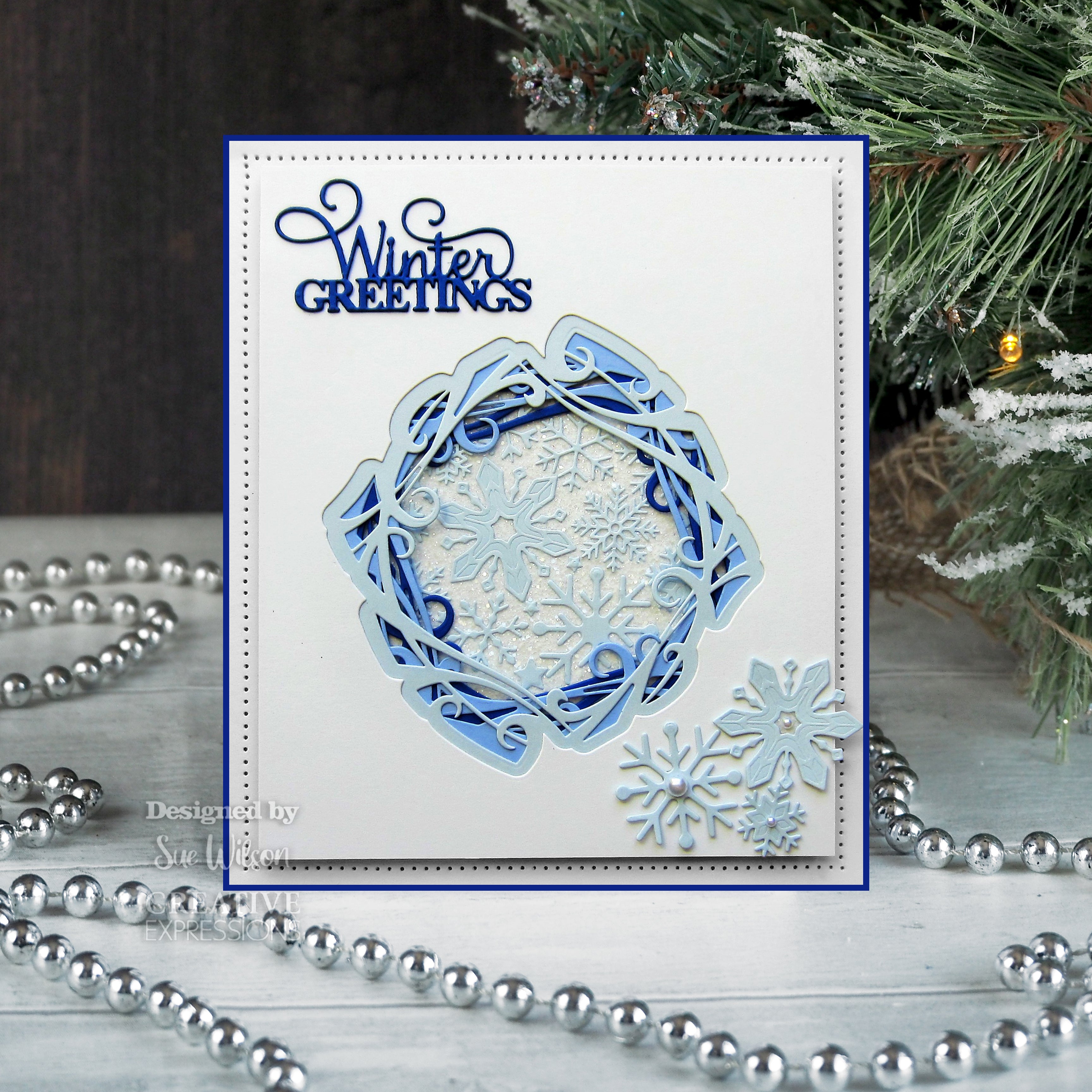 Creative Expressions Sue Wilson Festive Blustery Frame Craft Die