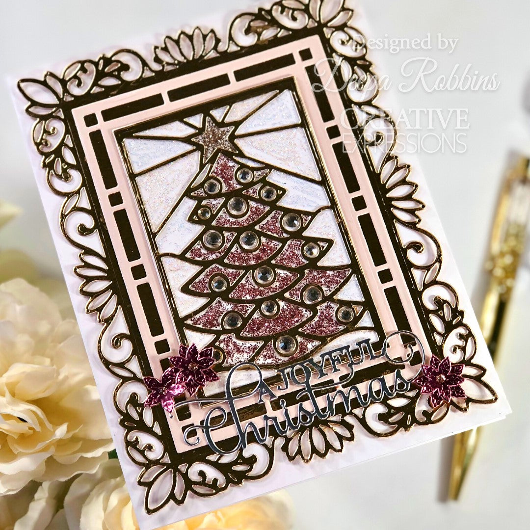 Creative Expressions Sue Wilson Festive Stained Glass Christmas Tree Craft Die