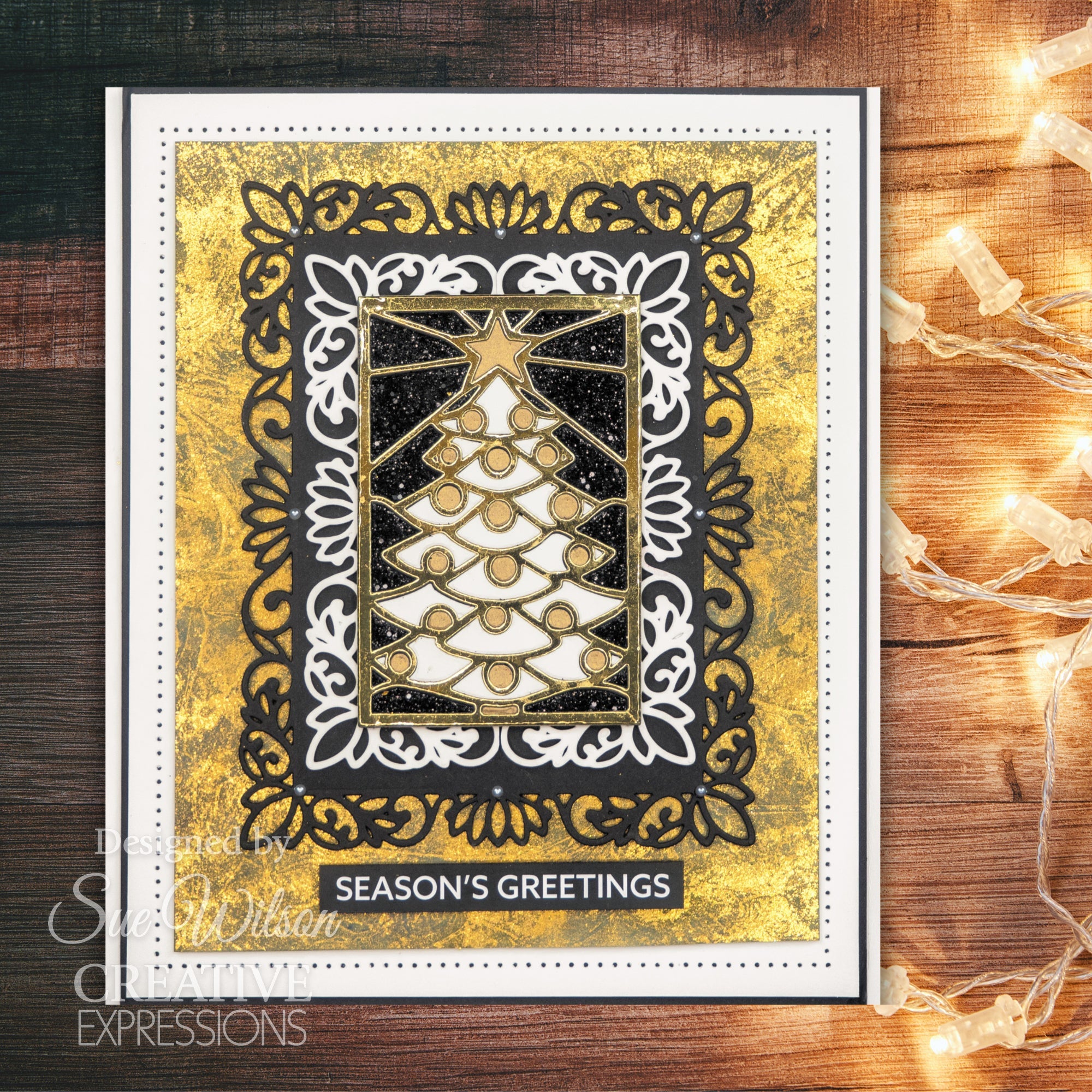 Creative Expressions Sue Wilson Festive Stained Glass Christmas Tree Craft Die