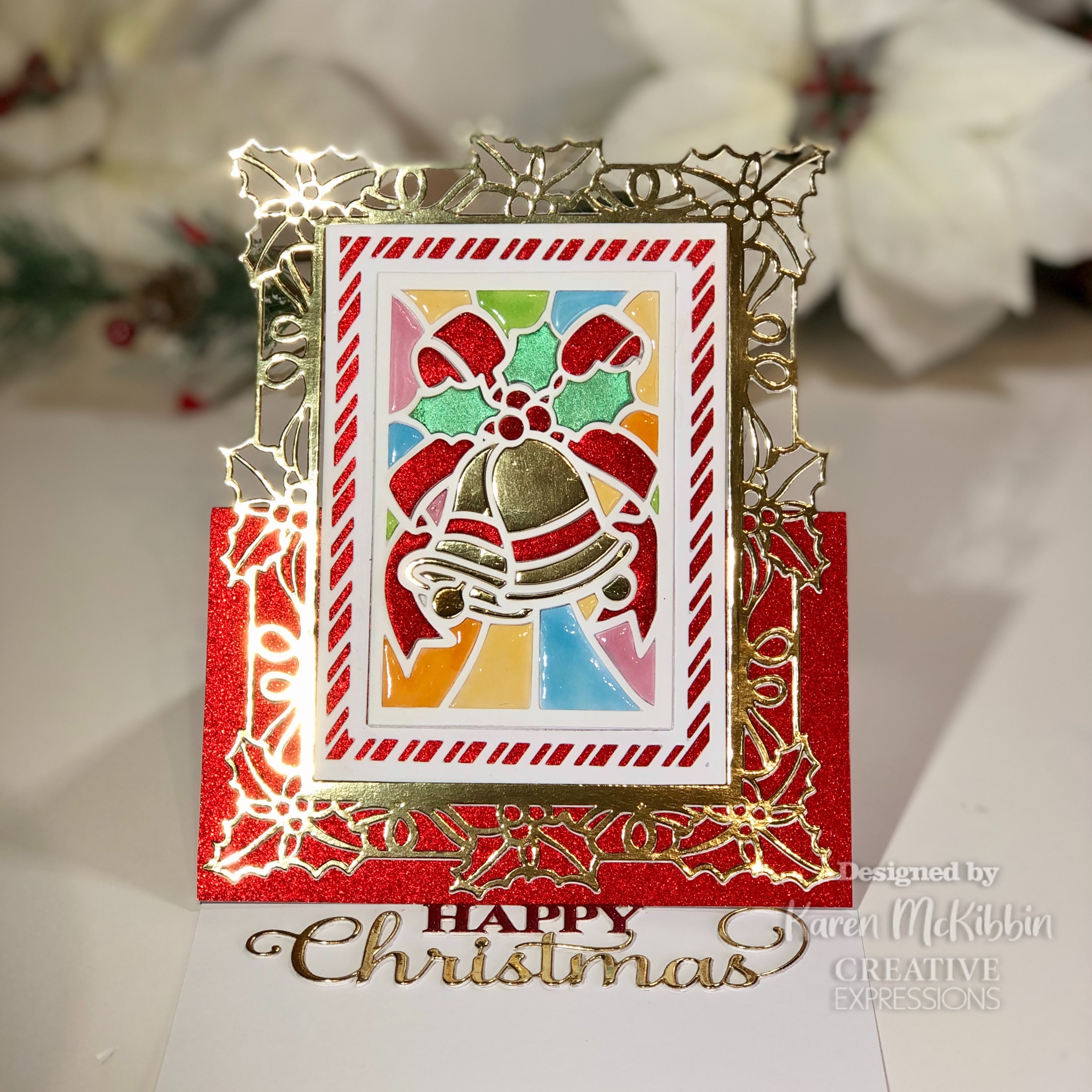 Creative Expressions Sue Wilson Festive Stained Glass Christmas Songbird Craft Die