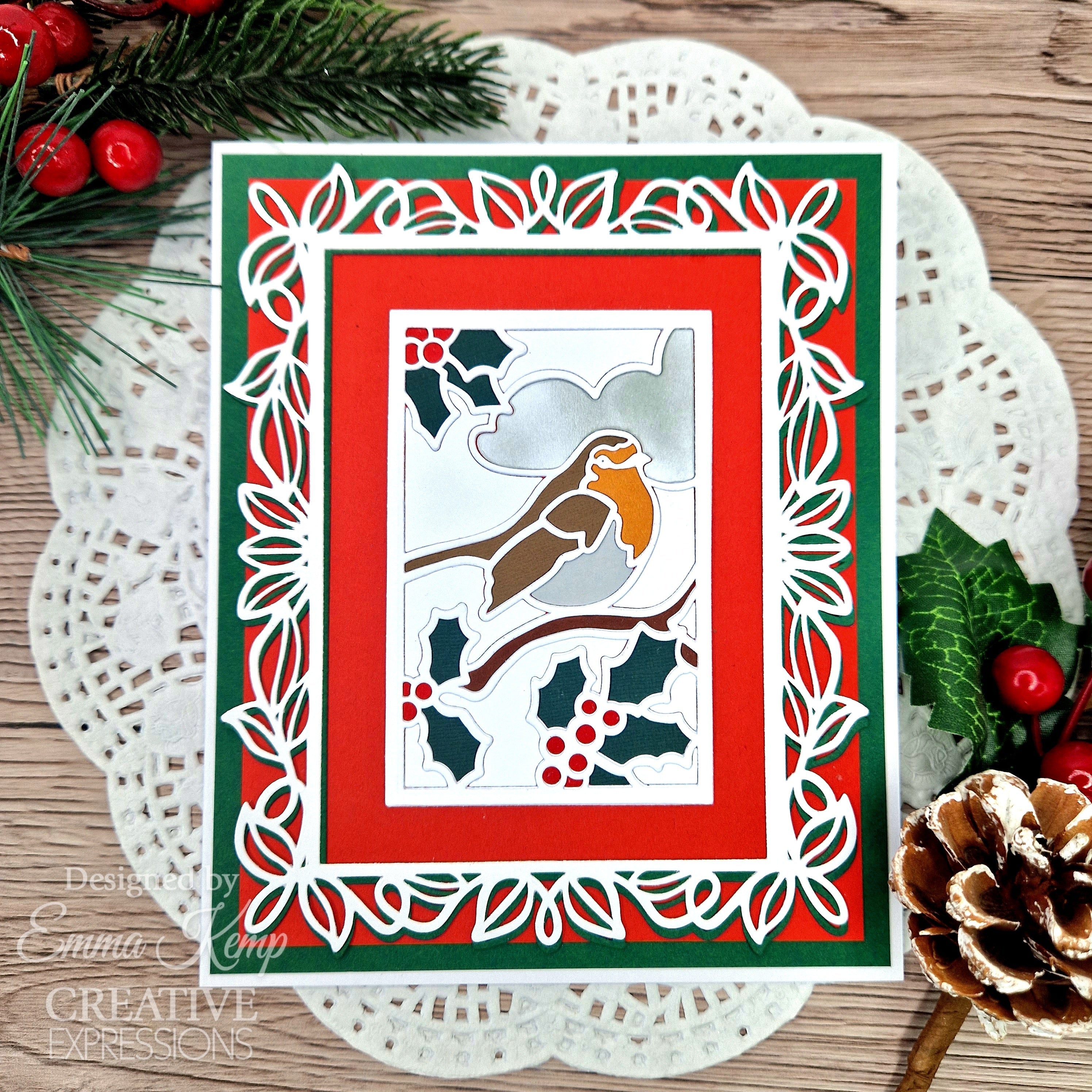 Creative Expressions Sue Wilson Festive Stained Glass Christmas Songbird Craft Die