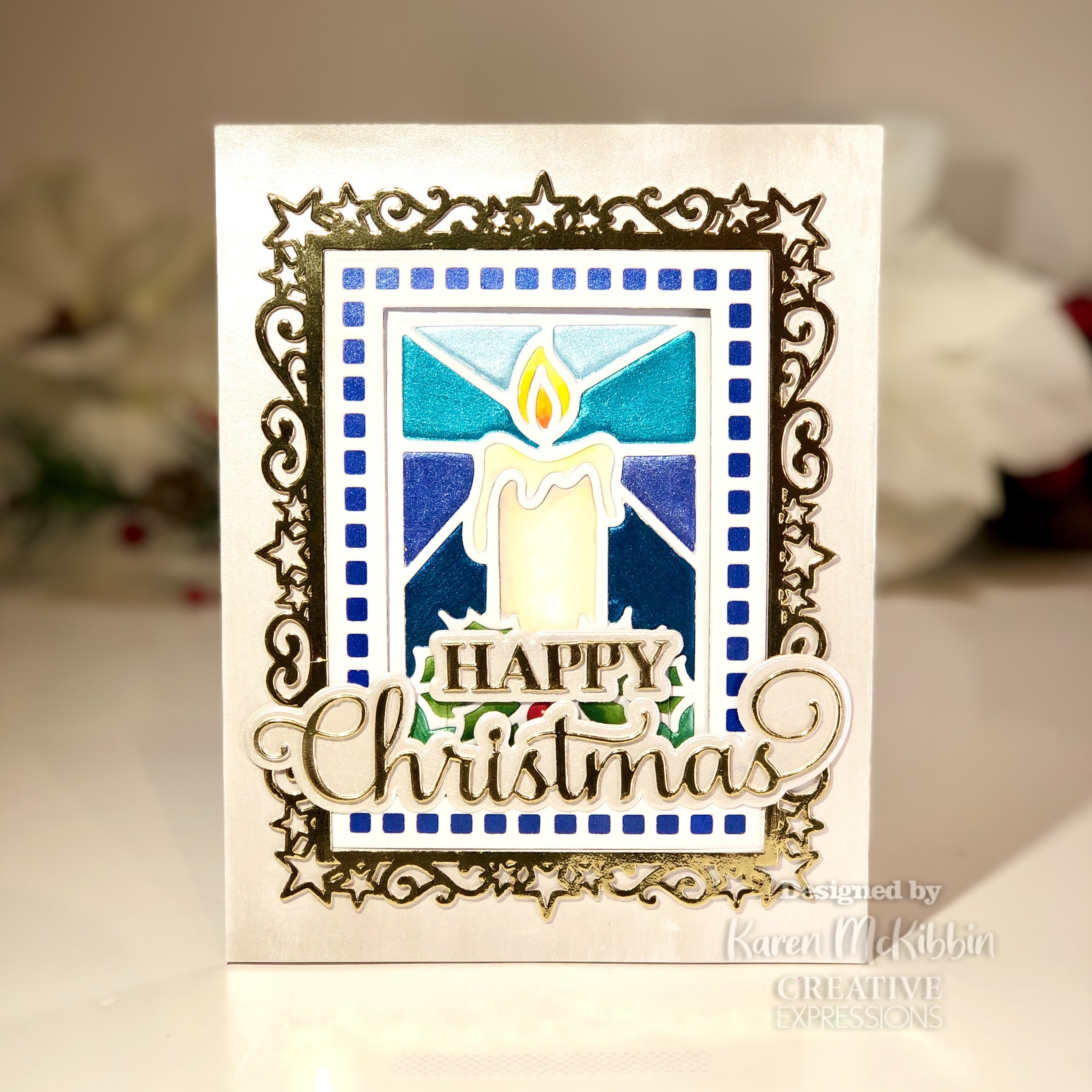 Creative Expressions Sue Wilson Festive Stained Glass Candle Craft Die