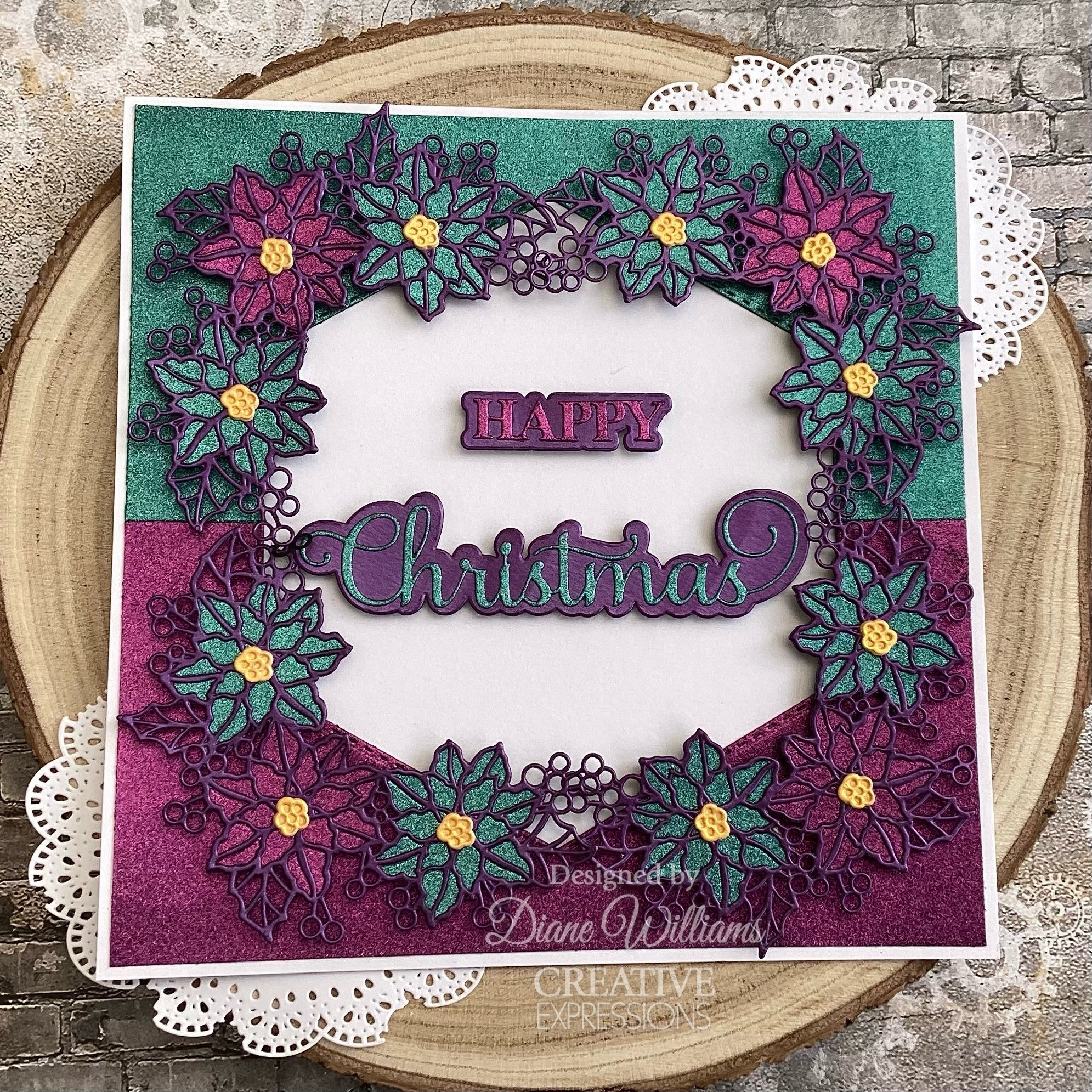 Creative Expressions Sue Wilson Festive Poinsettia Corner Craft Die