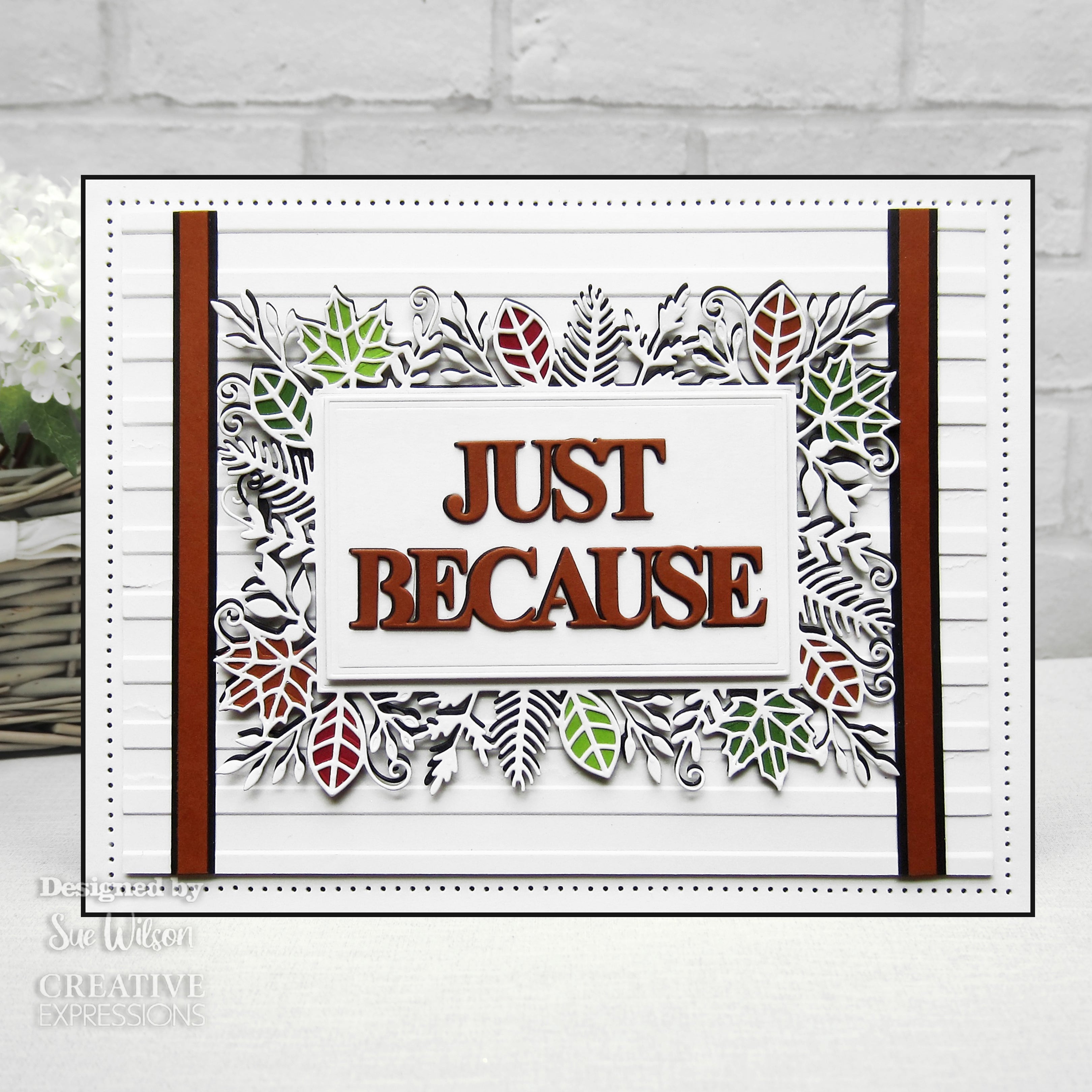 Creative Expressions Sue Wilson Block Sentiments Just Because Craft Die