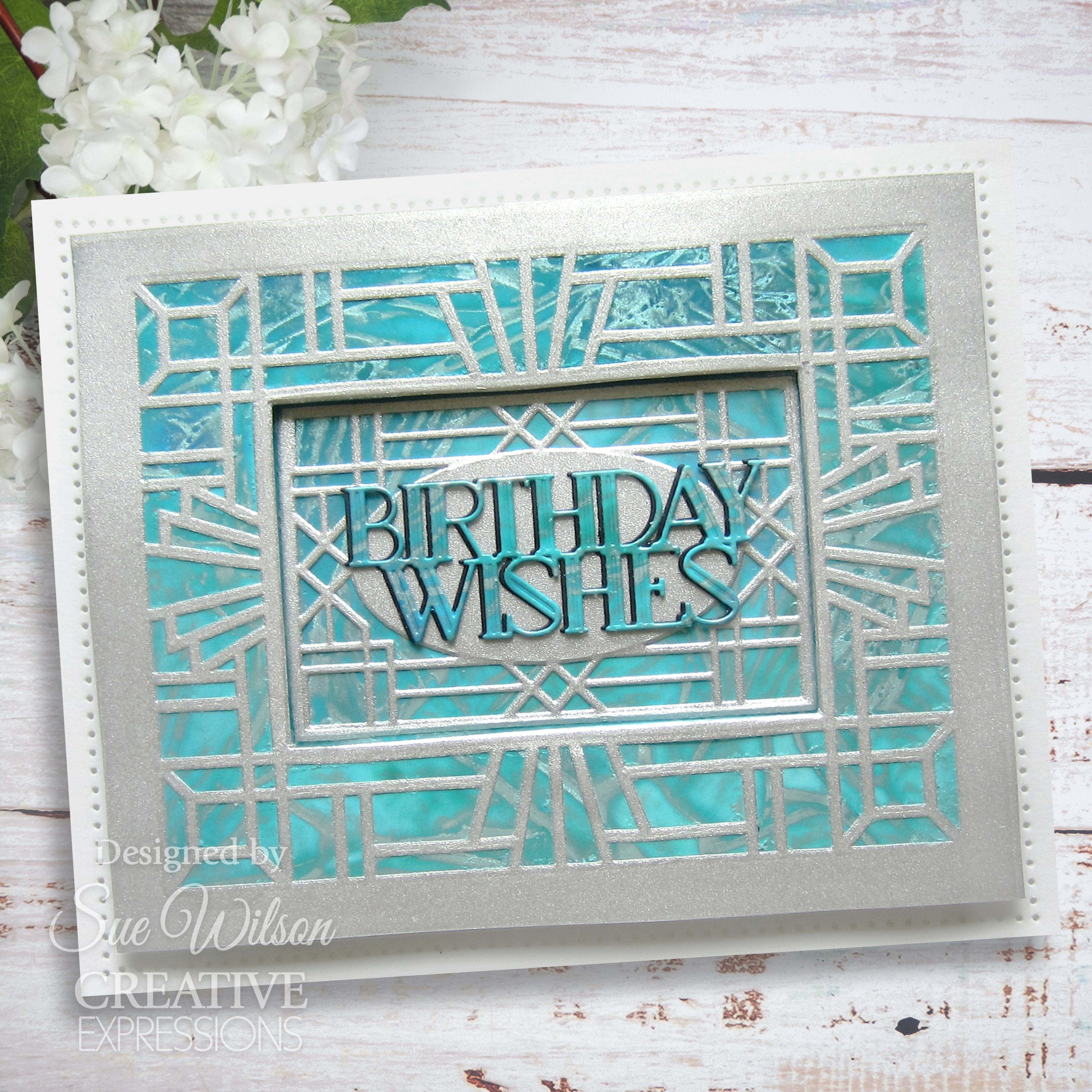 Creative Expressions Sue Wilson Mini Expressions Art Deco Birthday Wishes Craft Die