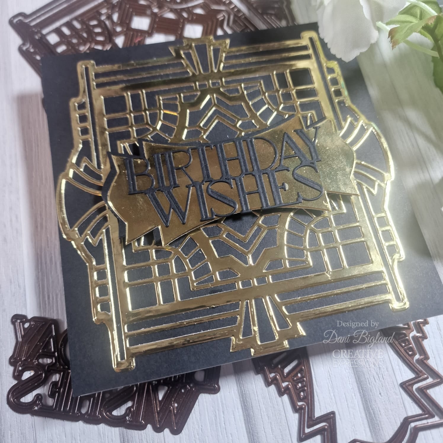 Creative Expressions Sue Wilson Mini Expressions Art Deco Birthday Wishes Craft Die