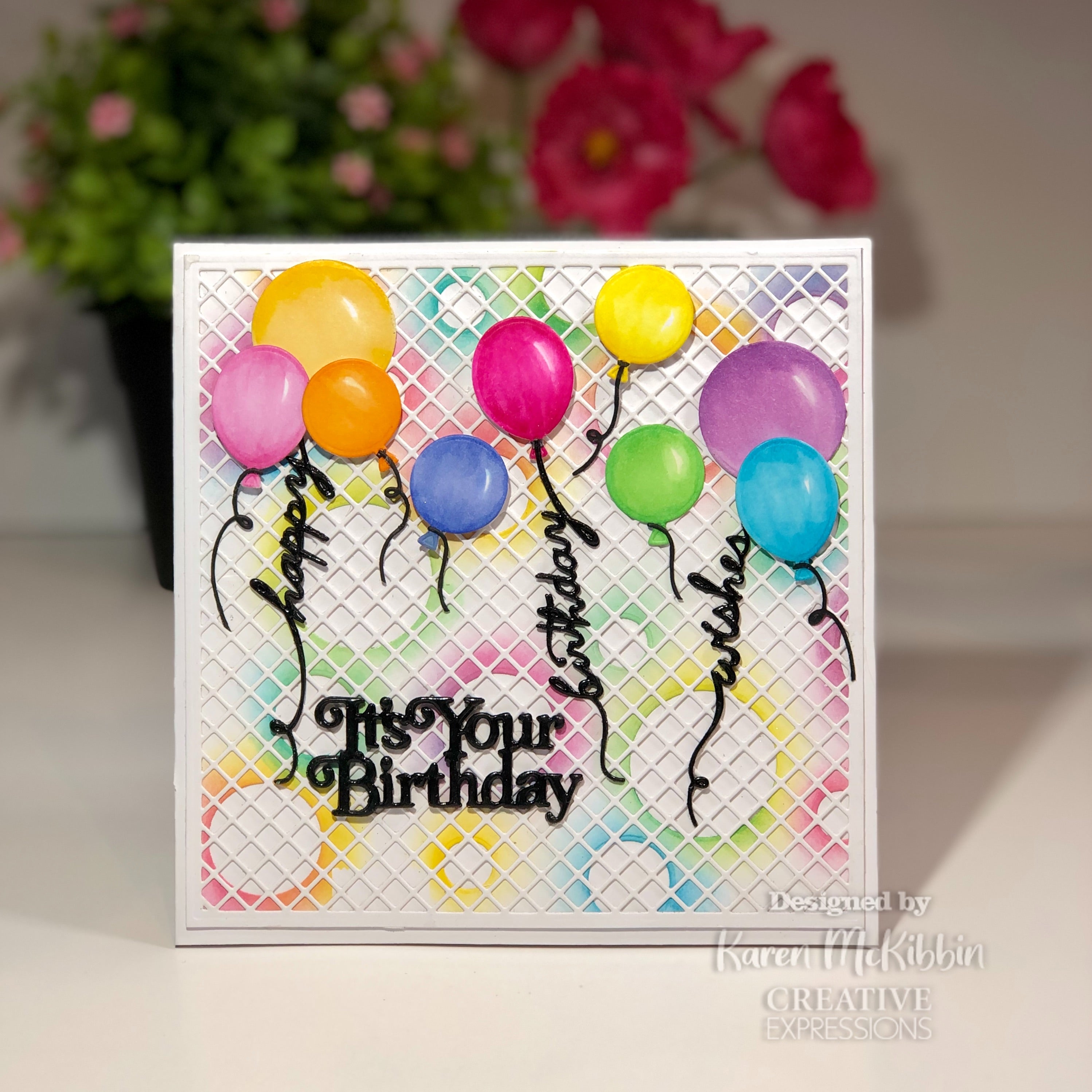 Creative Expressions Sue Wilson Necessities Balloon Tail Sentiments Craft Die