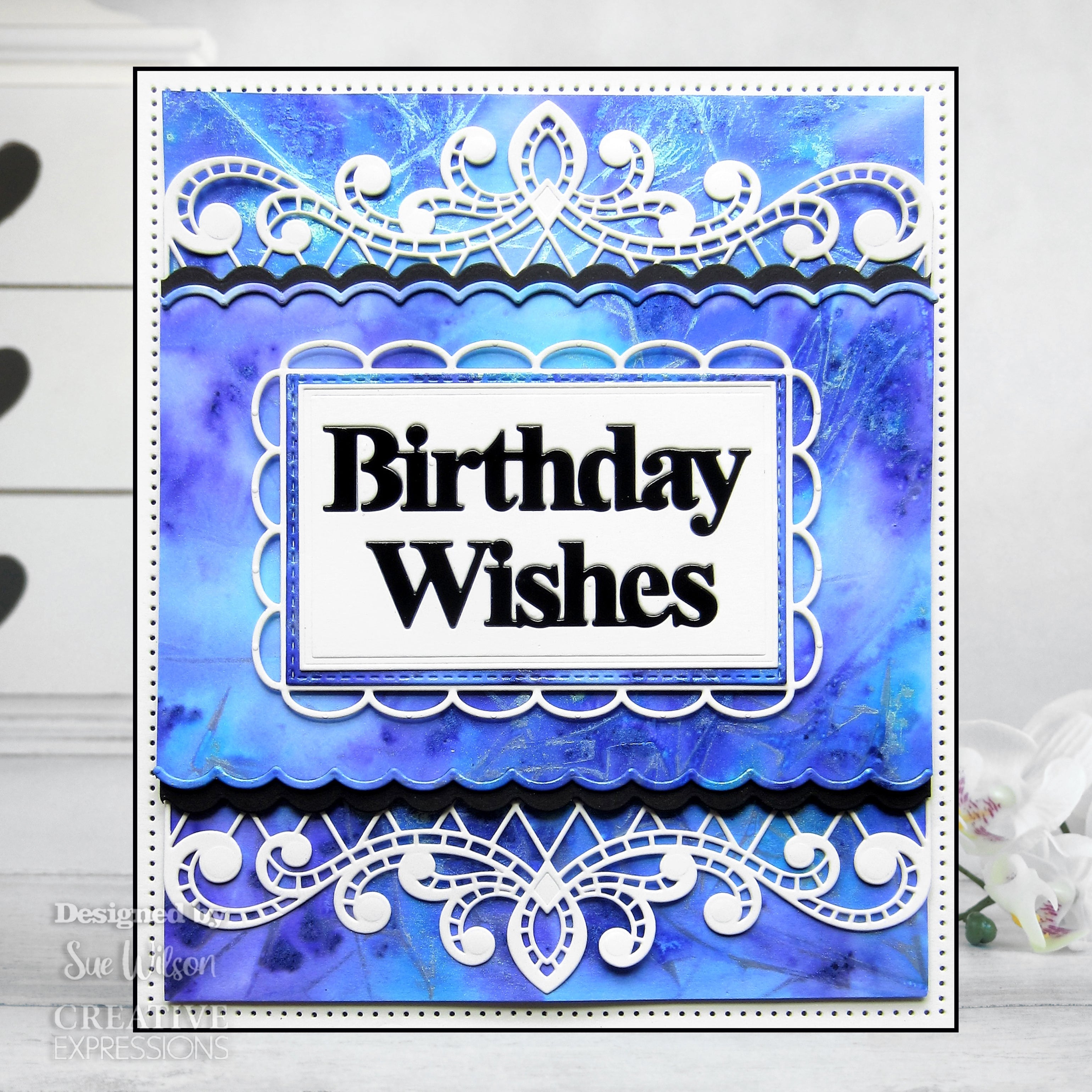 Creative Expressions Sue Wilson Block Sentiments Birthday Wishes Craft Die