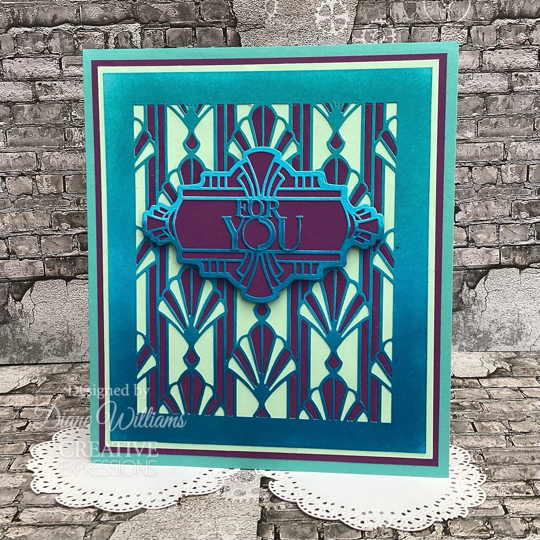 Creative Expressions Sue Wilson Art Deco Collection Fan Background Craft Die