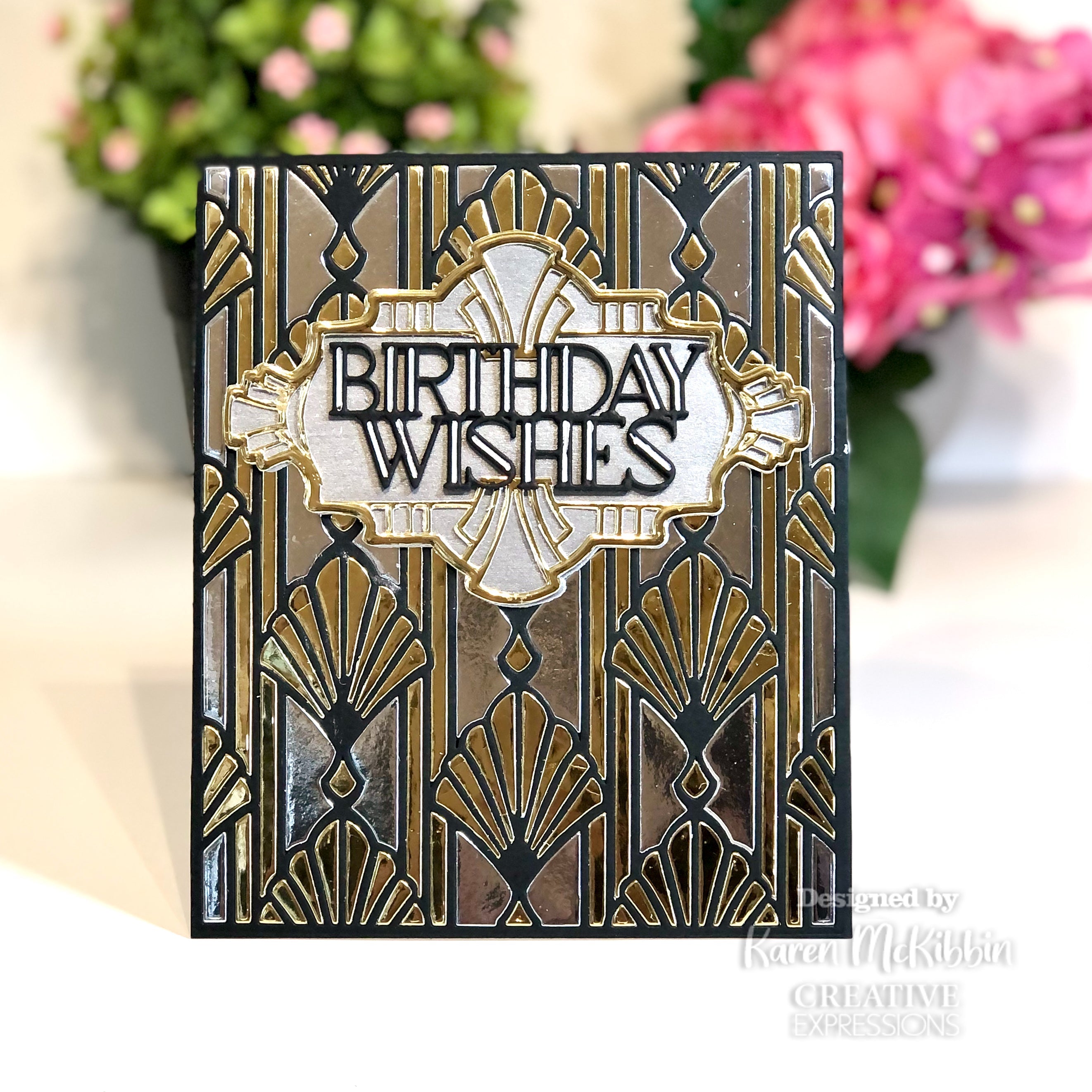 Creative Expressions Sue Wilson Mini Expressions Art Deco Birthday Wishes Craft Die