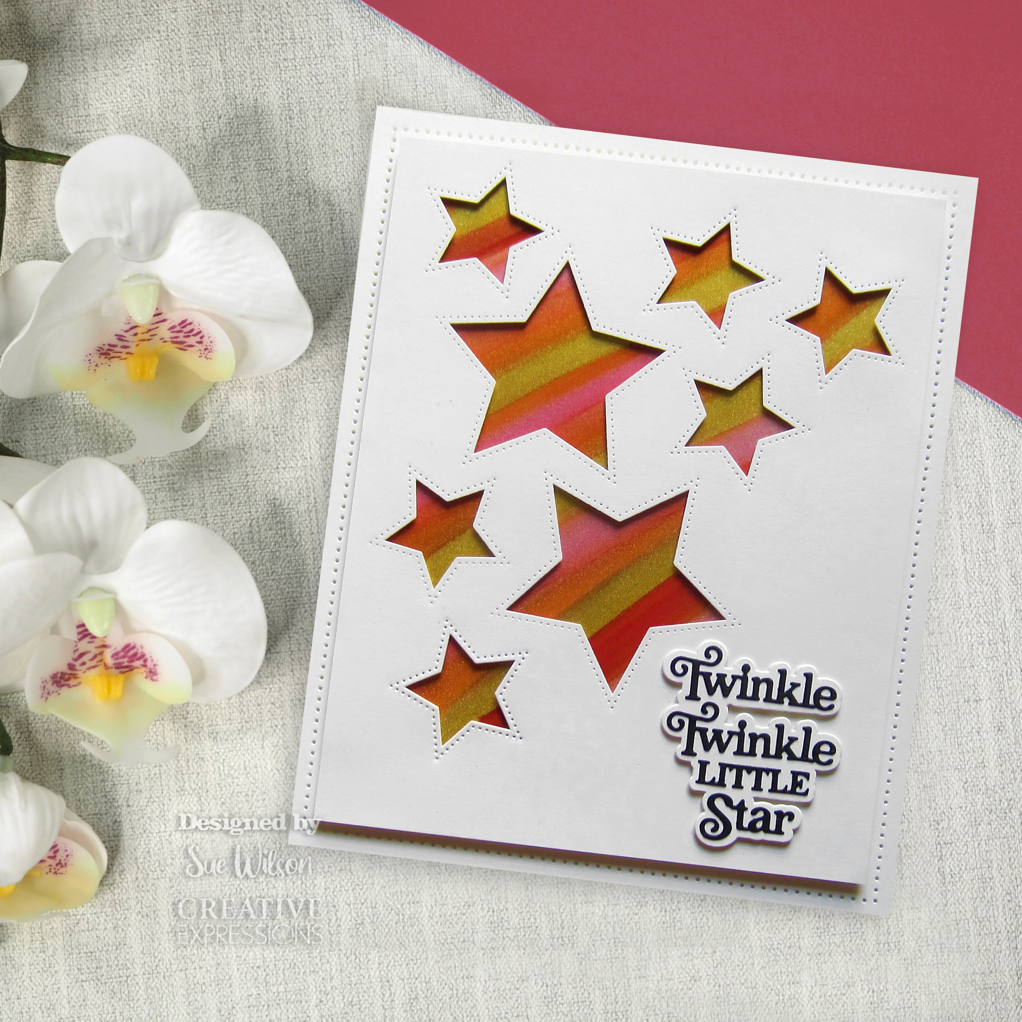 Creative Expressions Sue Wilson Mini Shadowed Sentiments Twinkle Twinkle Little Star Craft Die