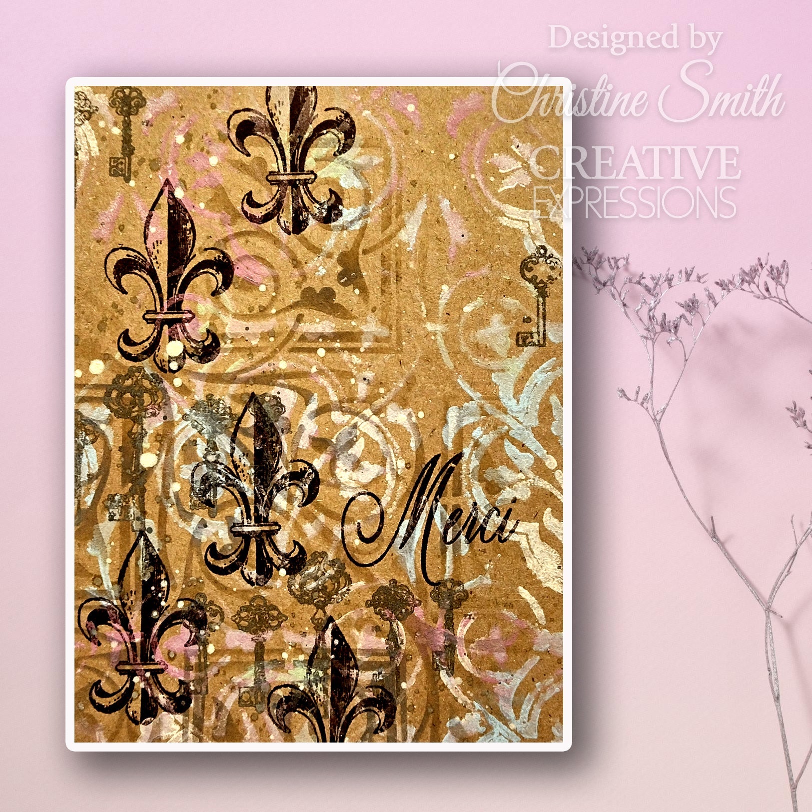 Creative Expressions Taylor Made Journals Fleur-de-lis Elegance 6 in x 8 in Stencil