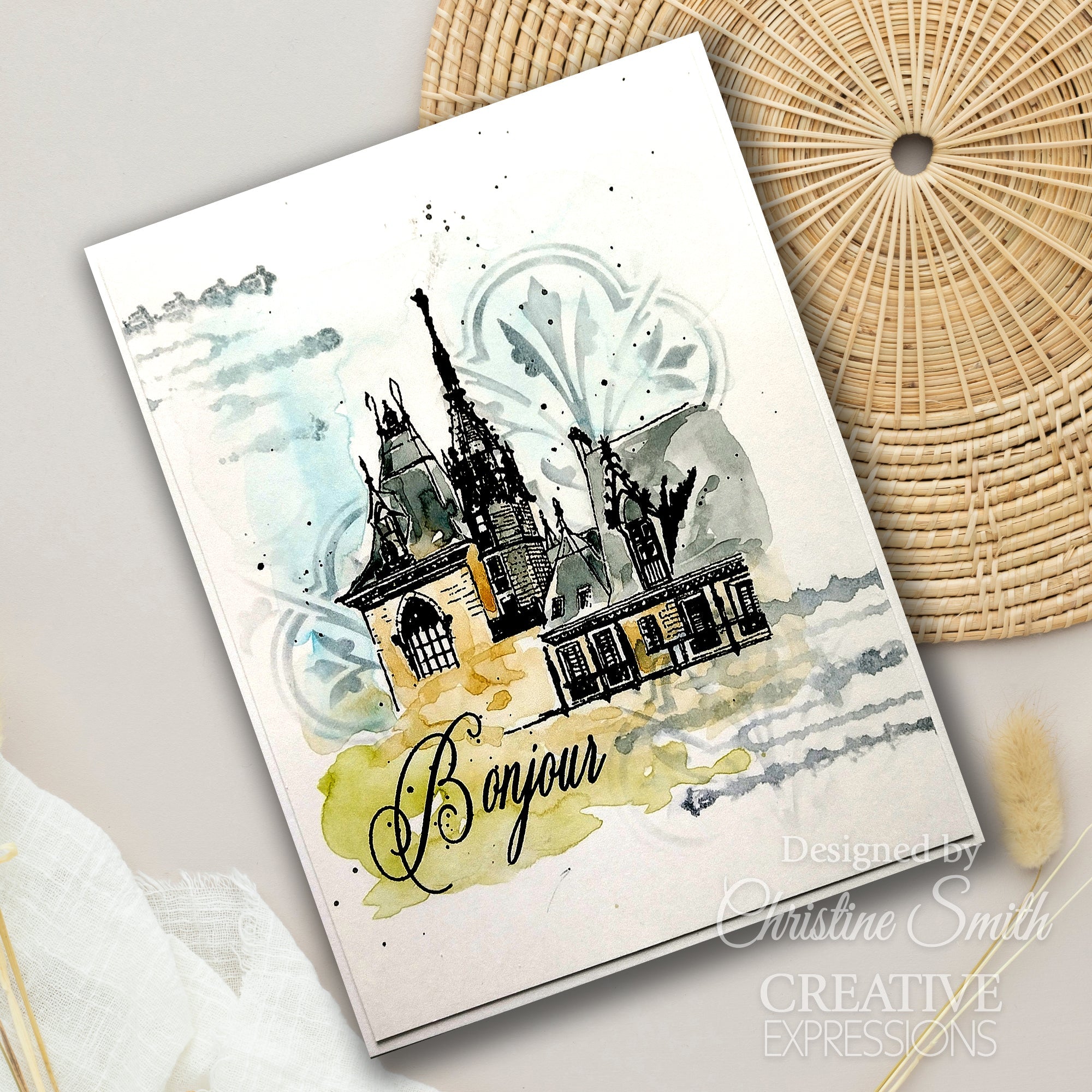 Creative Expressions Taylor Made Journals Chateau Life 6 in x 8 in Clear Stamp Set