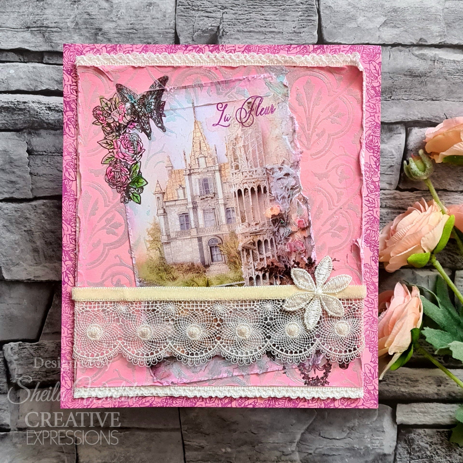 Creative Expressions Taylor Made Journals Chateau Garden 6 in x 8 in Clear Stamp Set