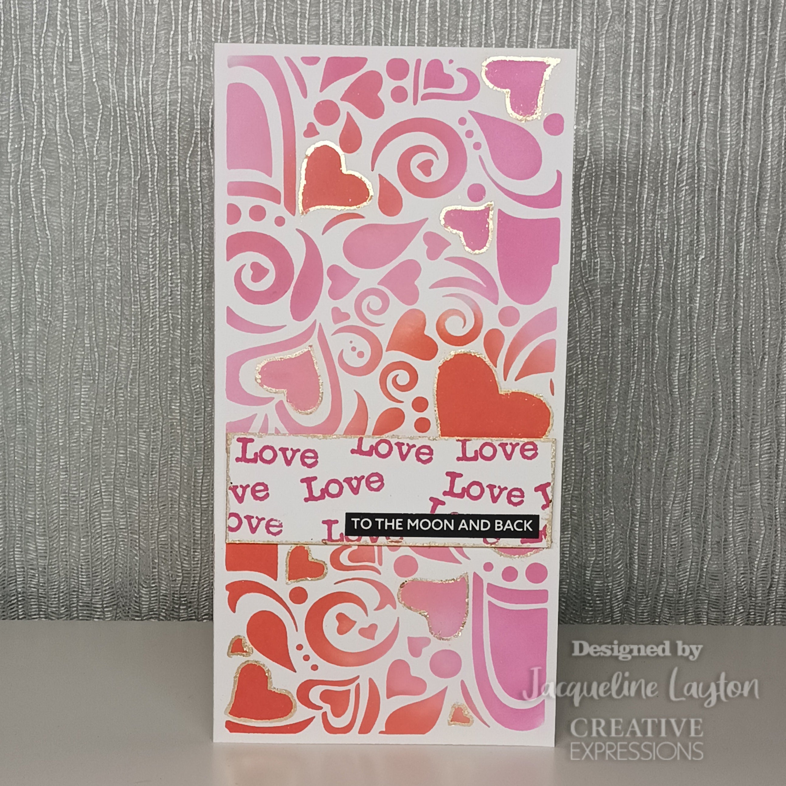 Creative Expressions Swirling Hearts DL Stencil 4 in x 8 in (10.0 x 20.3 cm)