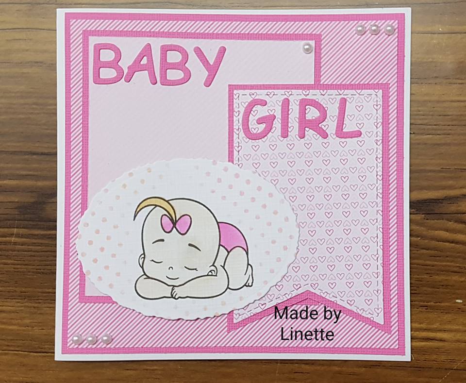 DADA Set Die & Clear Stamp Its A Girl Taking A Nap