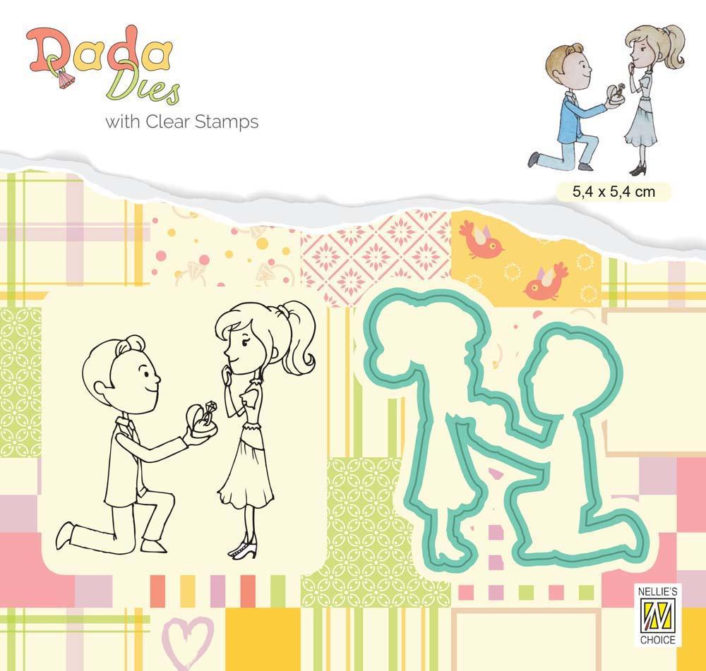 DADA Set Die & Clear stamp marriage Proposal of marriage