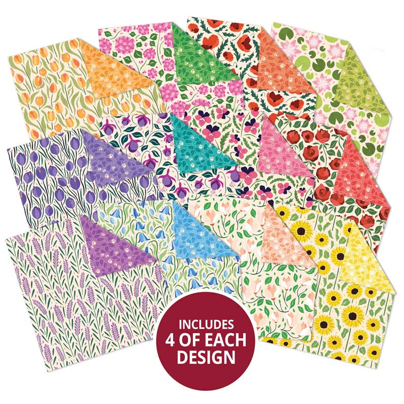 Duo Design Paper Pads - Bright Blooms & Trailing Leaves