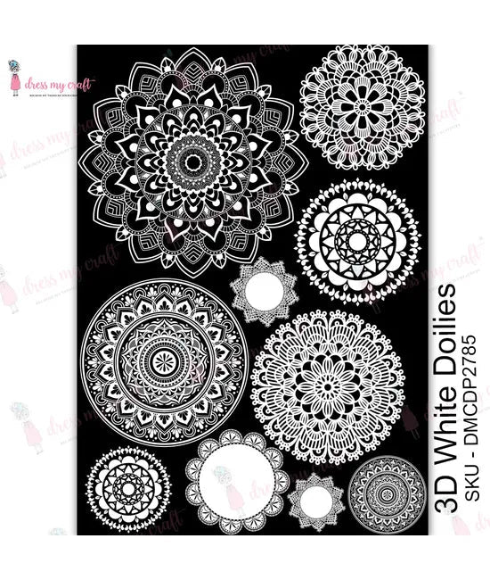 Dress My Craft Transfer Me -3D White Doilies