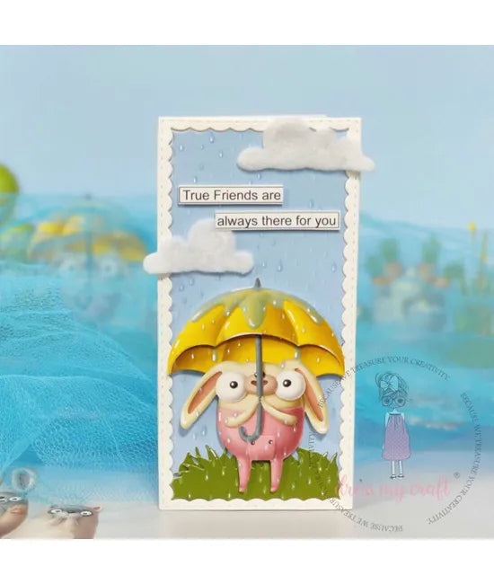 Dress My Craft Transfer Me - Rainy Garden Background