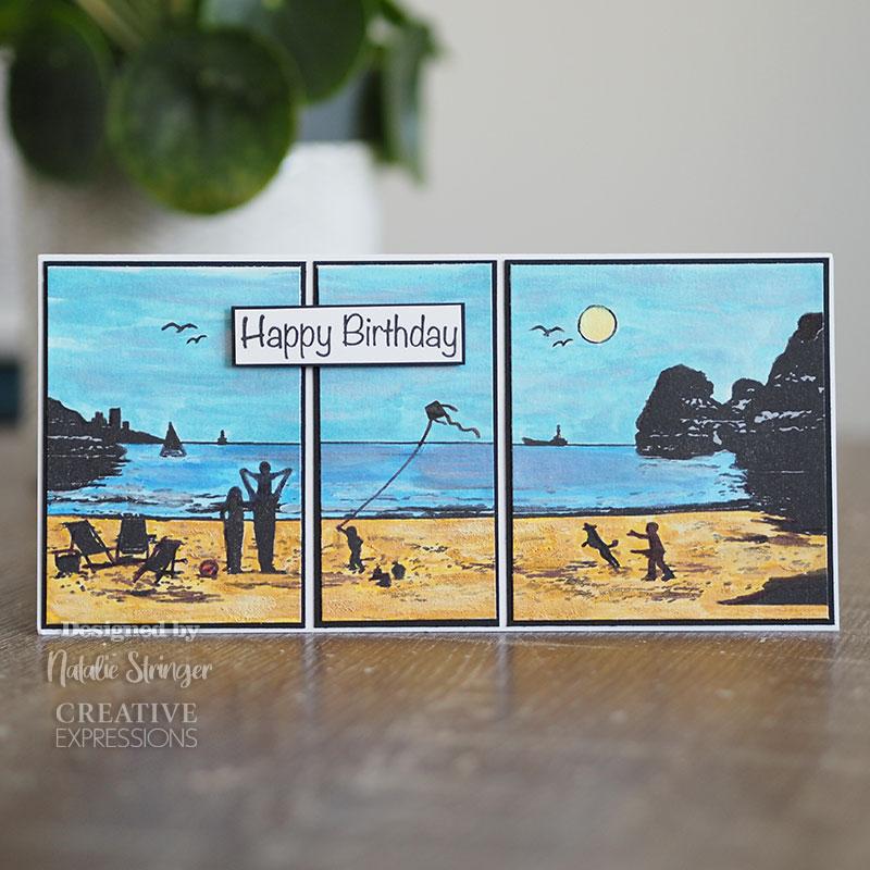 Creative Expressions Designer Boutique Collection Summer Holiday's DL Pre Cut Rubber Stamp