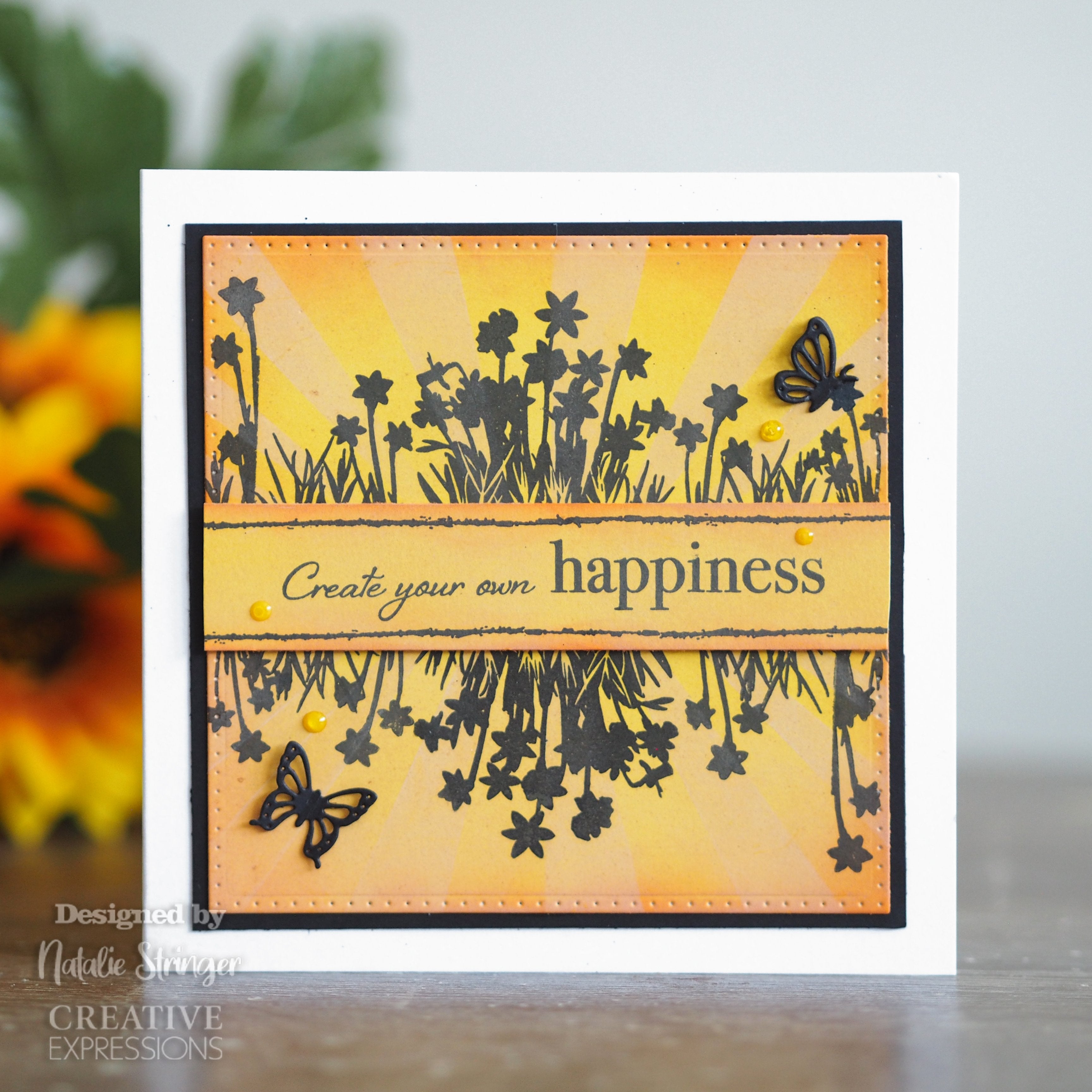 Creative Expressions Designer Boutique Collection Delicate Daffodils A6 Clear Stamp Set